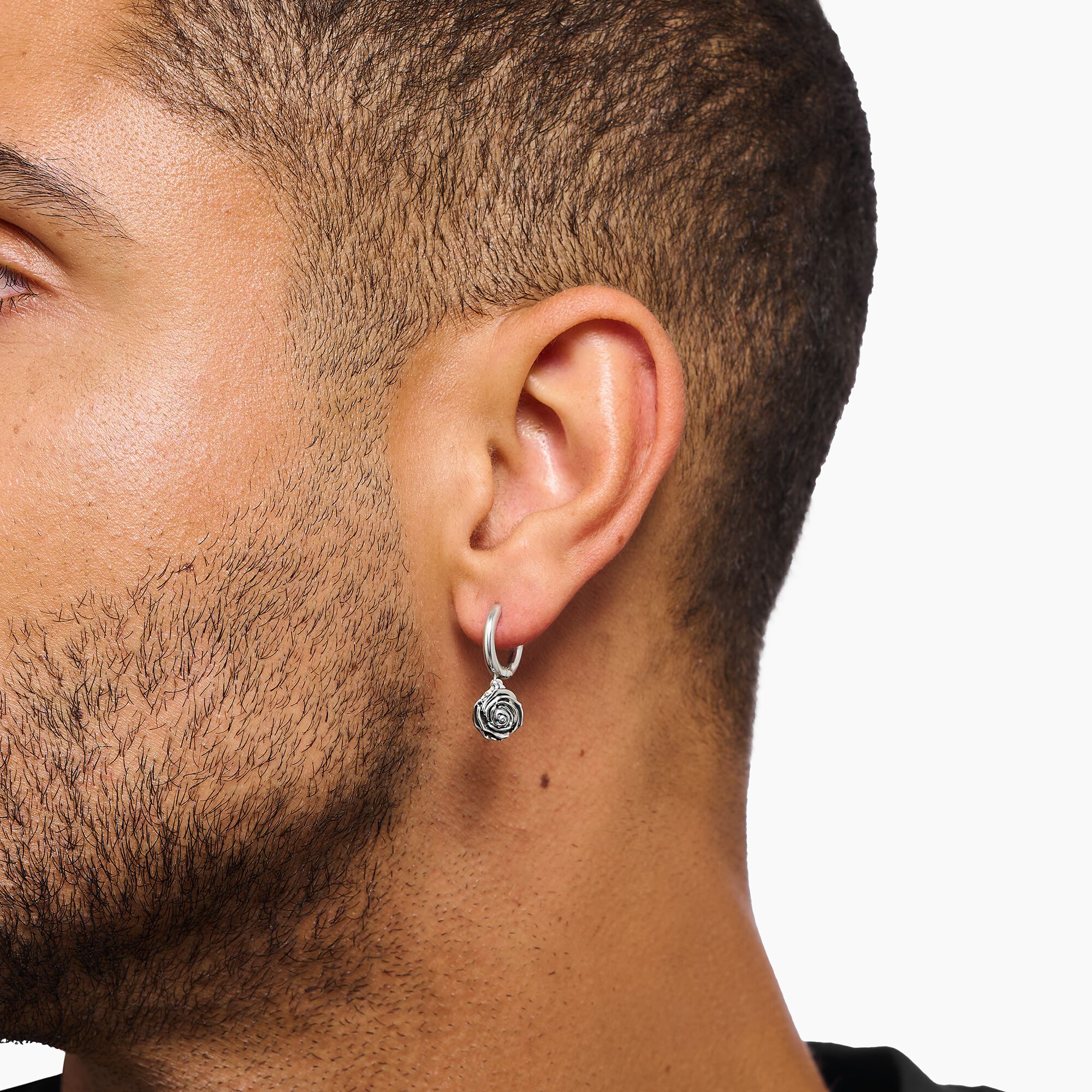 THOMAS SABO Midnight Rose hoop earrings