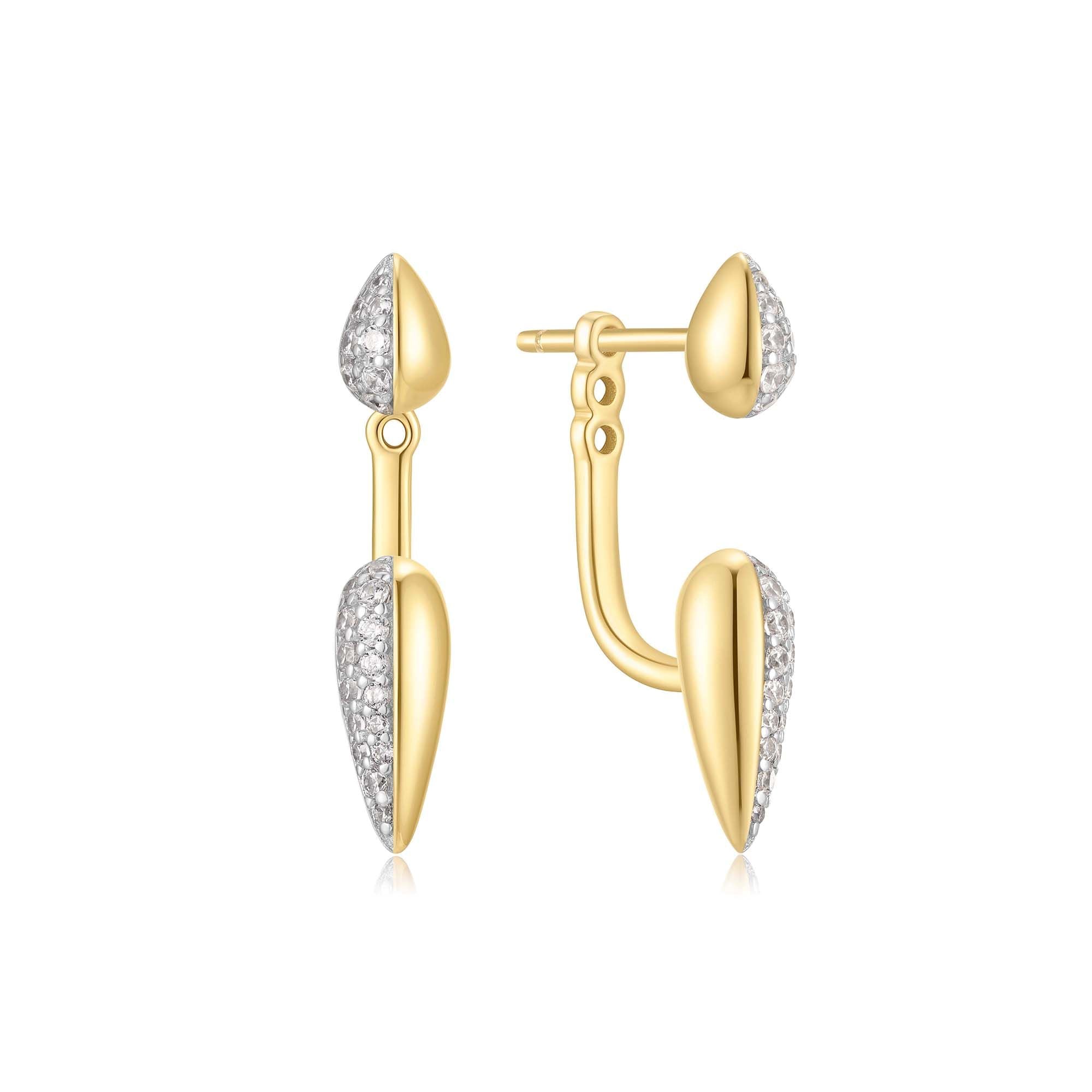 Two-Tone Sparkling Puffy Spike Ear Jackets