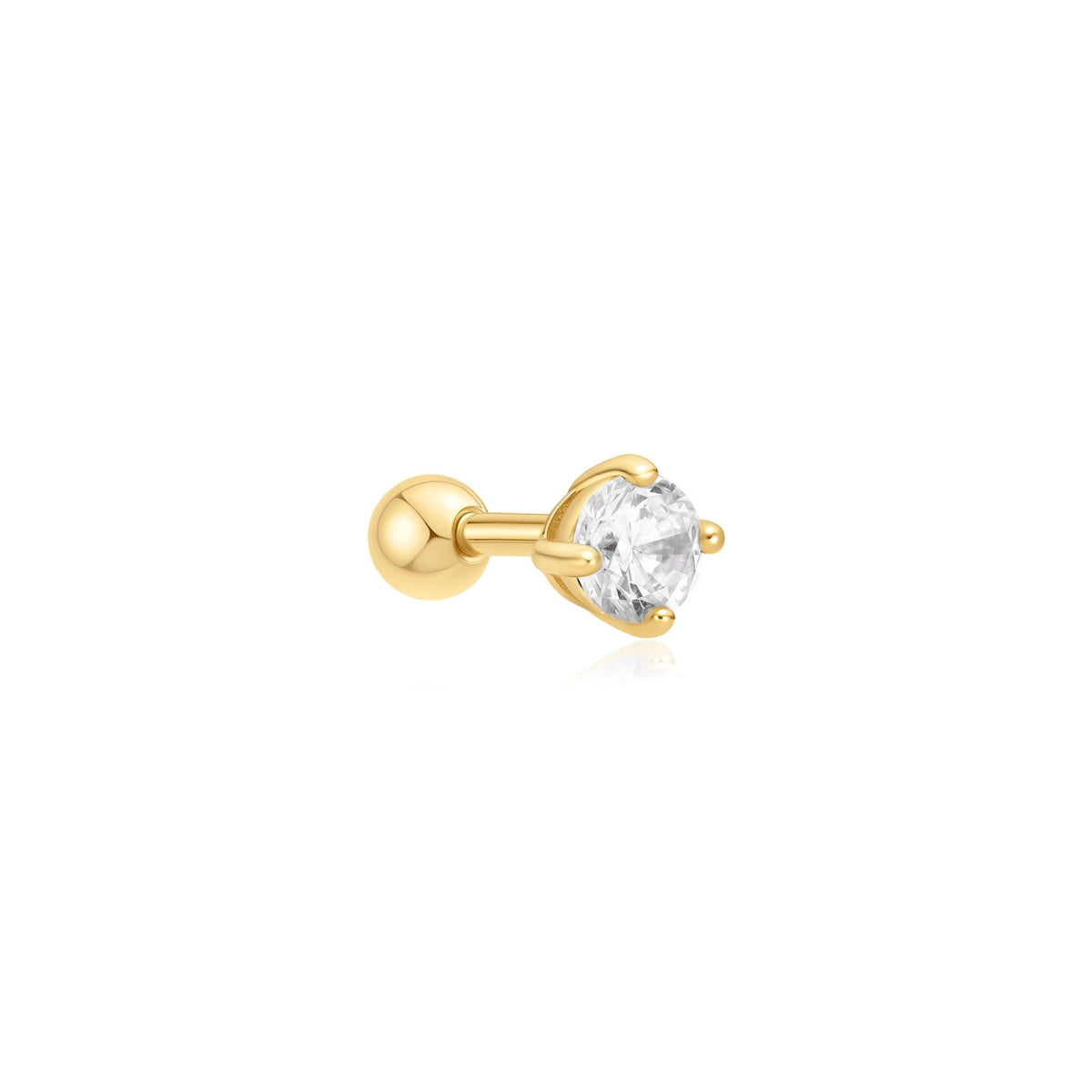 Ania Haie Gold Sparkle Round Barbell Single Earring