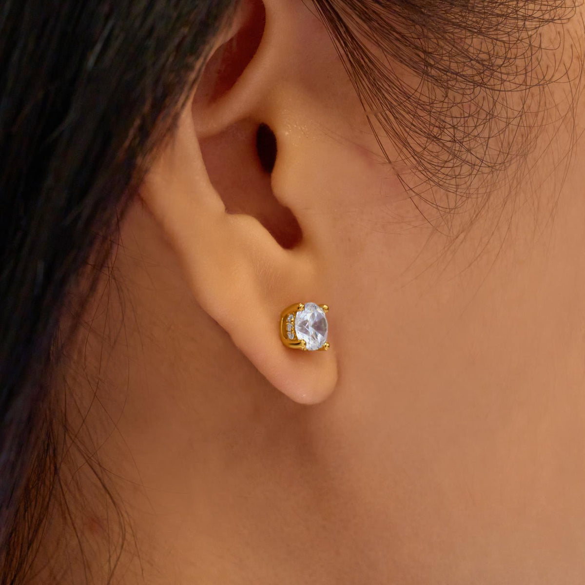 Ania Haie Gold Solitaire Stud Earrings