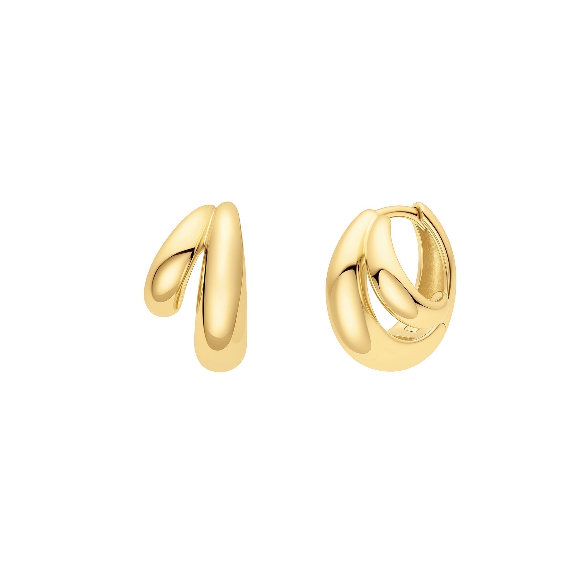 Ania Haie Gold Dome Huggie Hoop Earrings