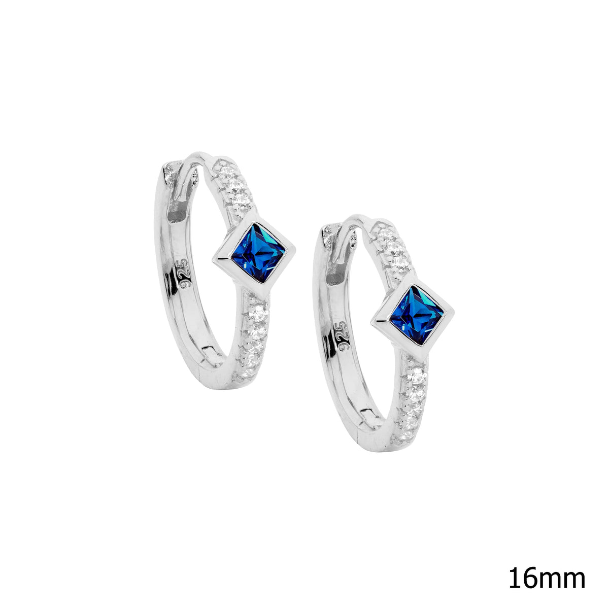 Sterling Silver Cubic Zirconia Hoop Earrings