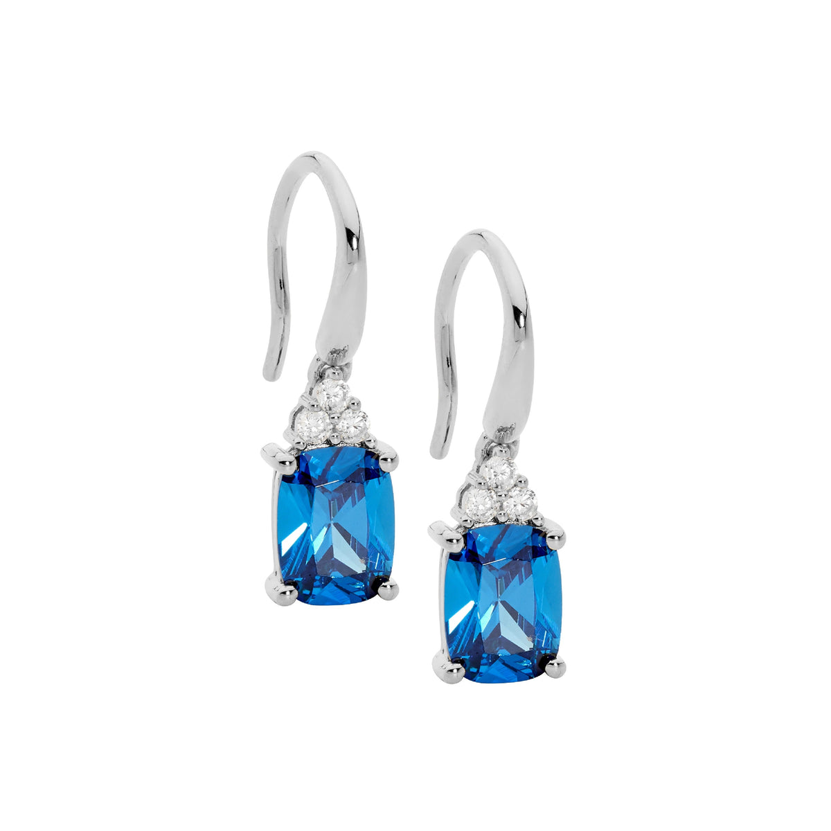 Sterling Silver Cubic Zirconia Drop Earrings