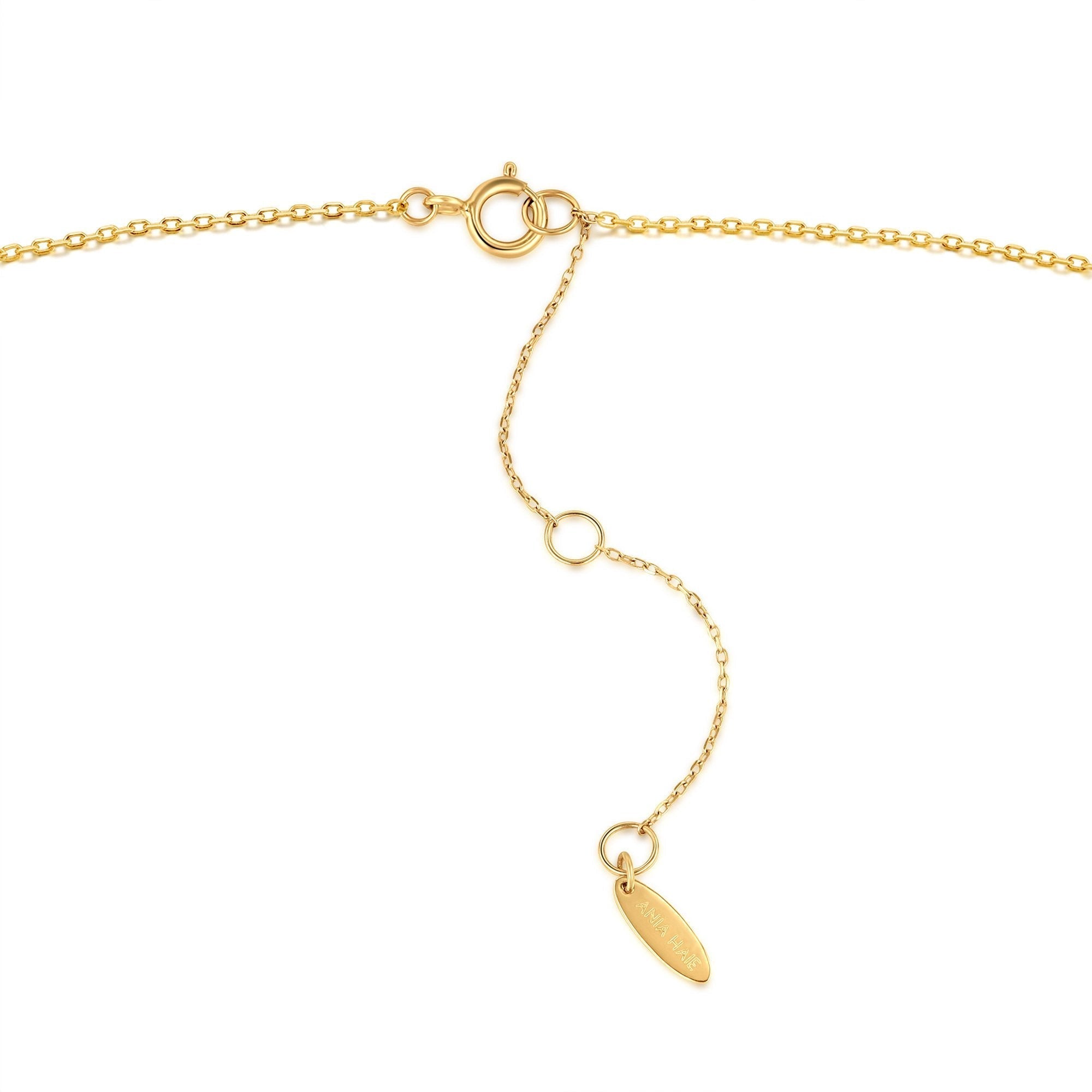 Ania Haie 14ct Gold Natural Diamond Key Necklace