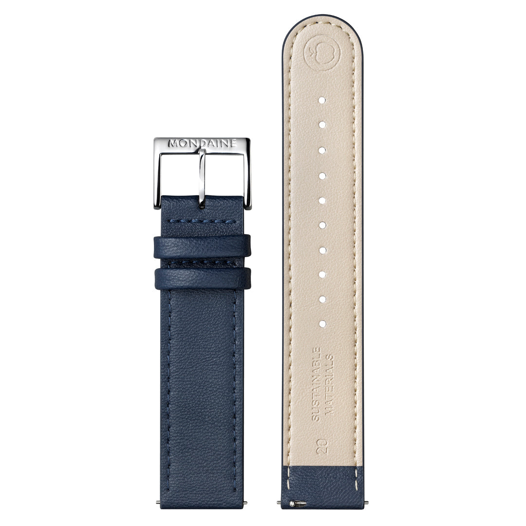 Mondaine Doppio 41mm Vegan Leather Watch Set - MLE.41240.LQV.SET