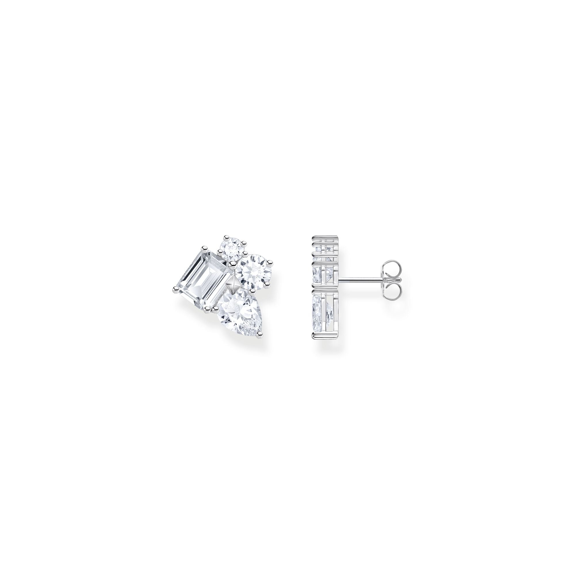 THOMAS SABO Heritage Glam Ear Studs with White Zirconia Stones