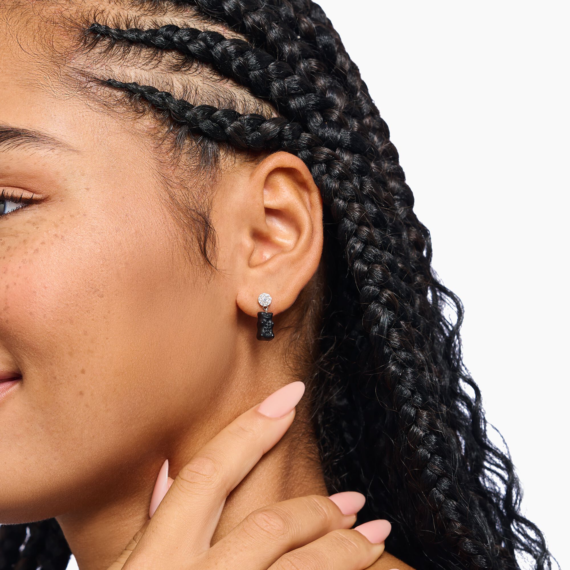 THOMAS SABO Ear Studs with Black Goldbears