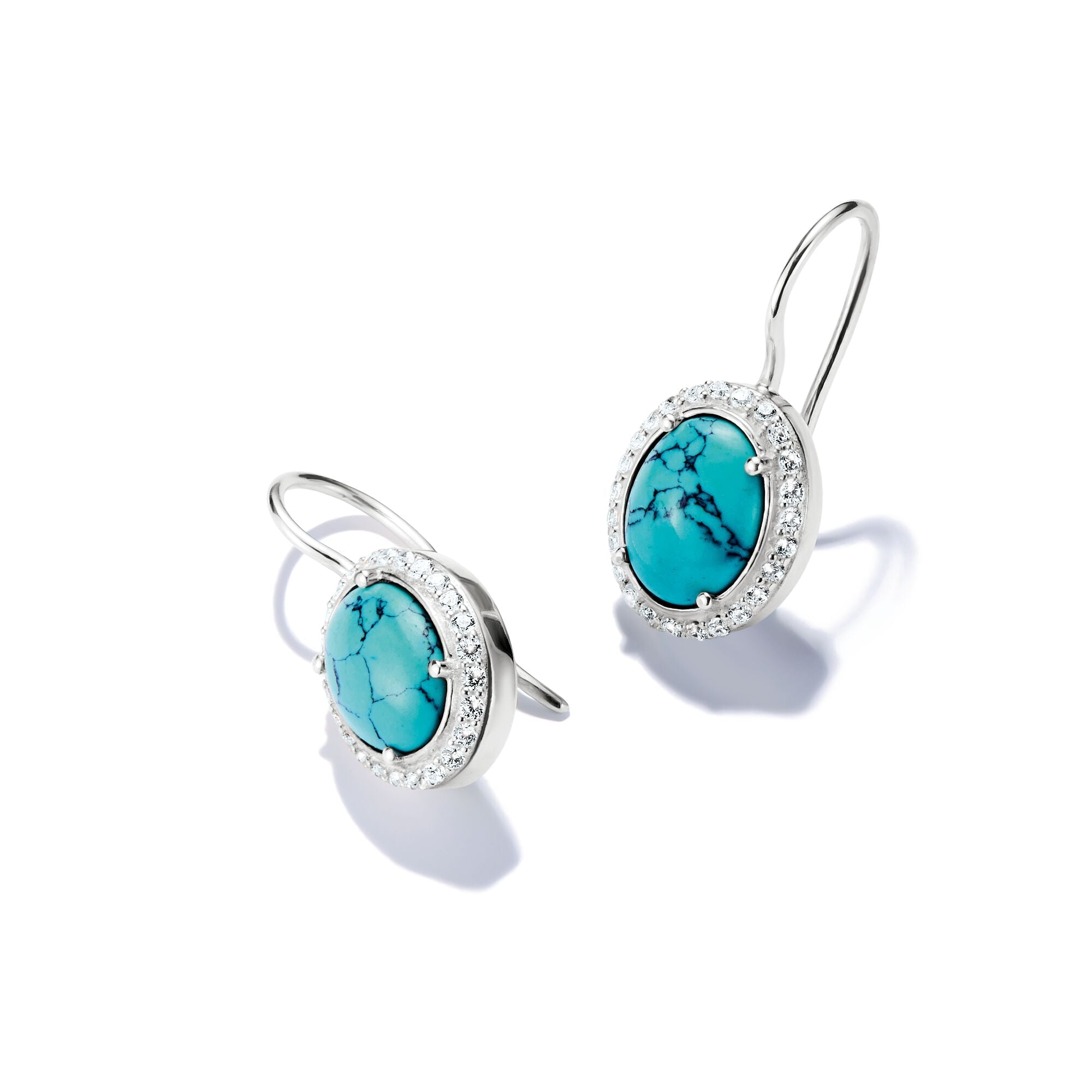 THOMAS SABO Earrings with Turquoise Oval Stones