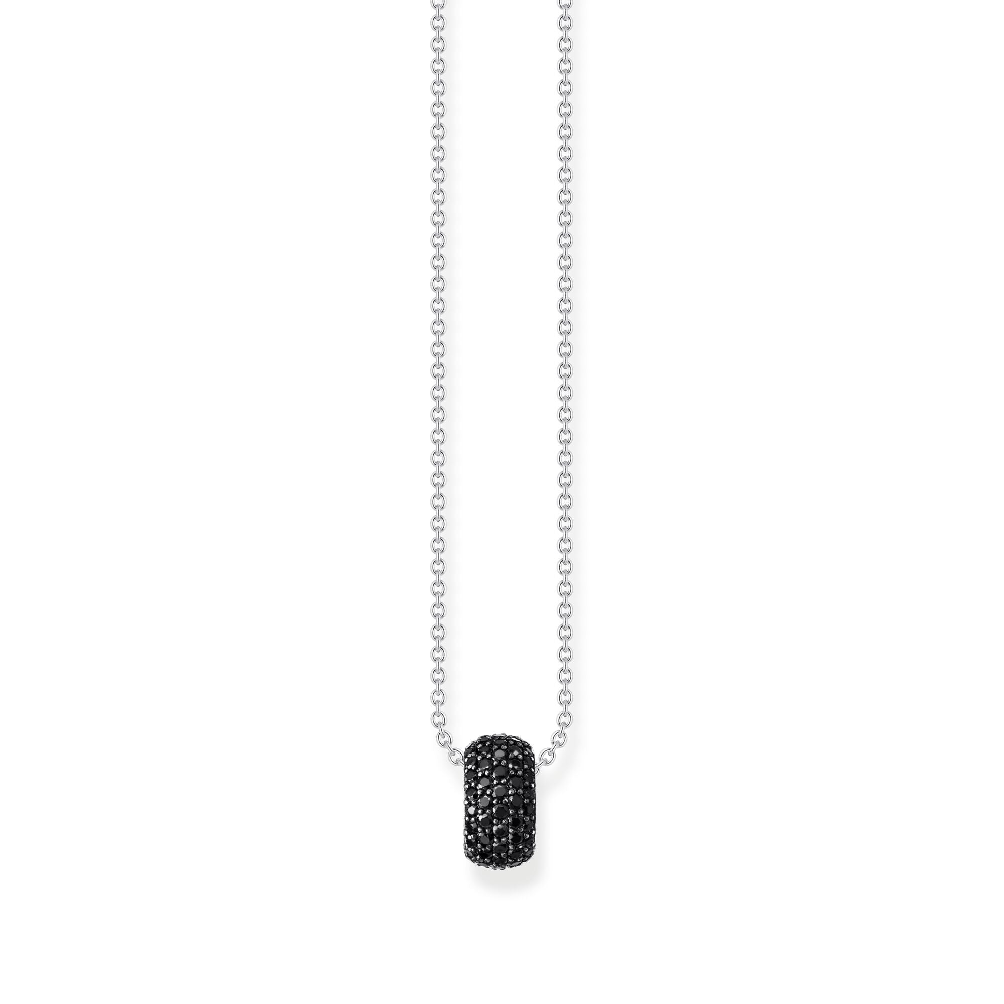 THOMAS SABO Necklace with ring pendant and black zirconia