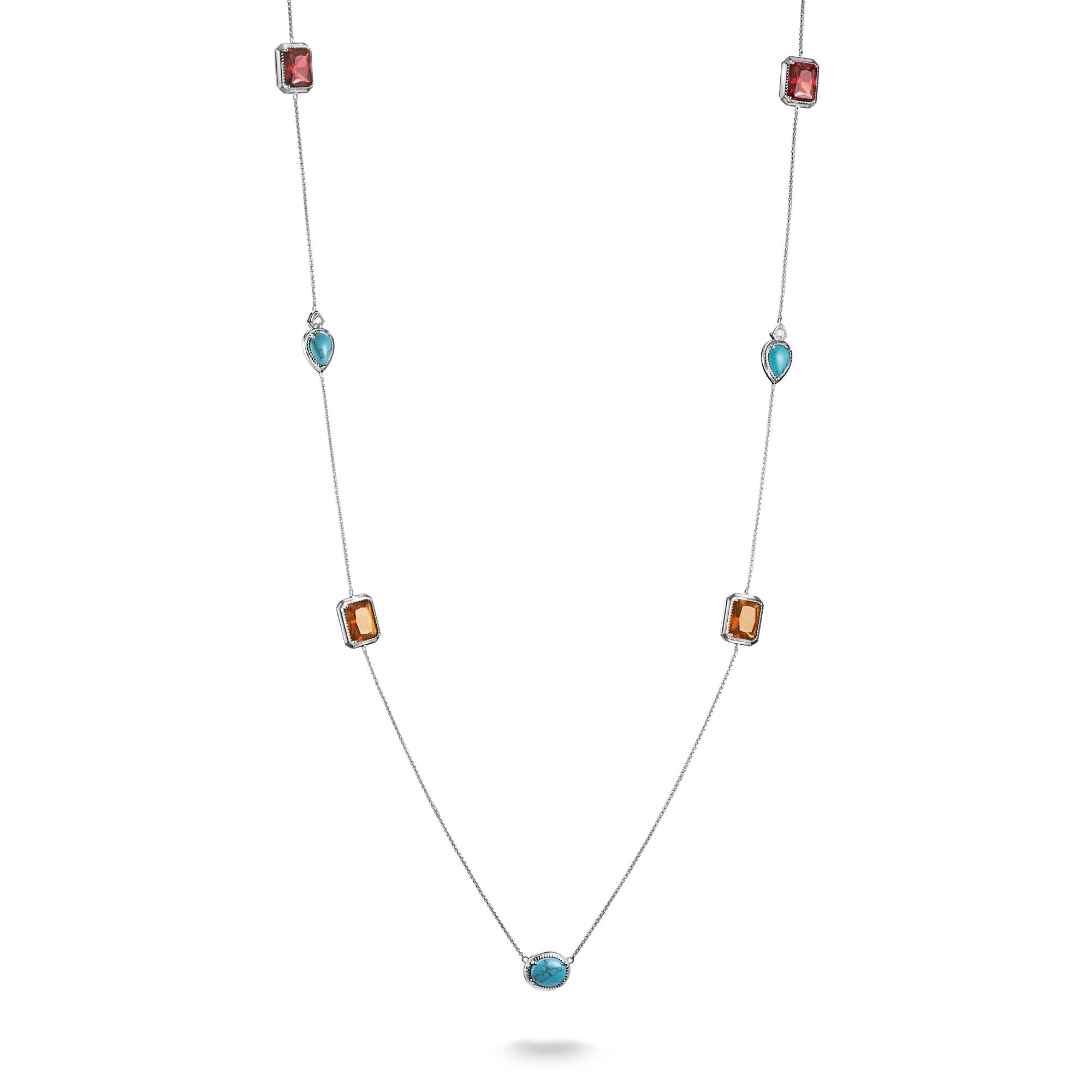 THOMAS SABO Elyndra Necklace with Multi-coloured Stones