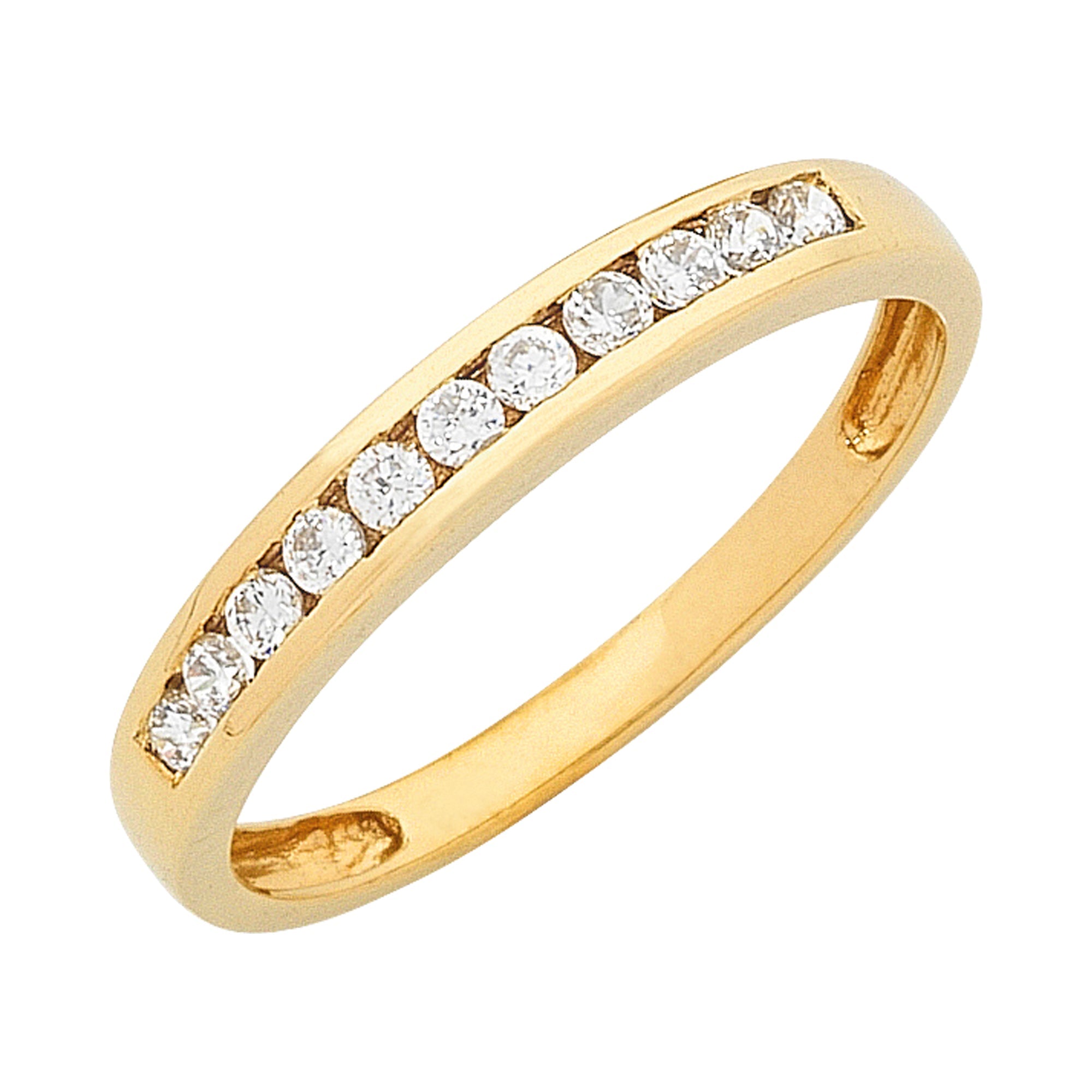 9ct Gold 0.25ct TDW Diamond Channel Set Ring
