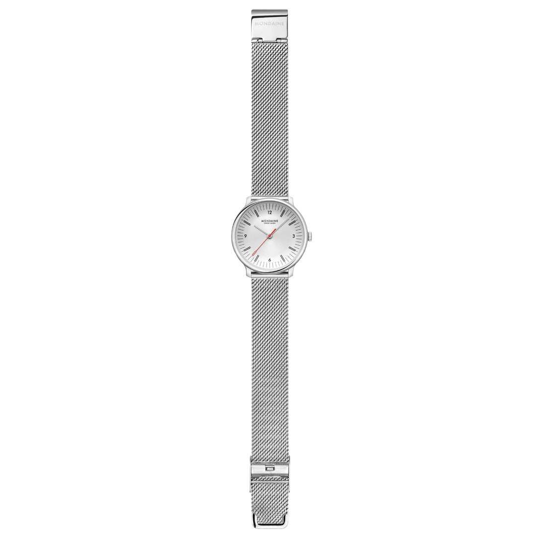 Mondaine Doppio Stainless Steel 33mm Watch MLE.33110.SM