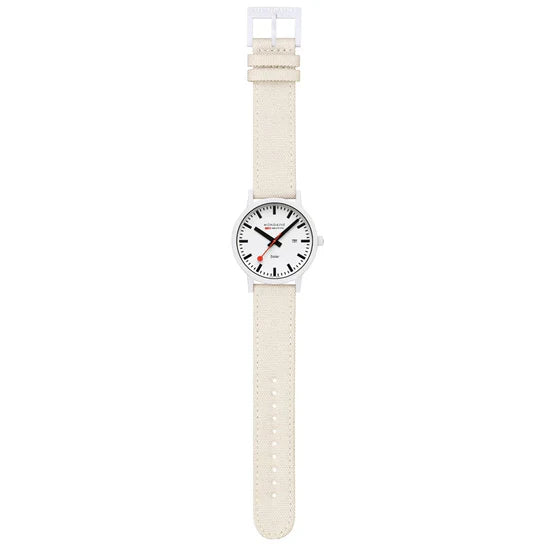 Mondaine Essence Solar White 41mm Watch - MS1.41910.LA