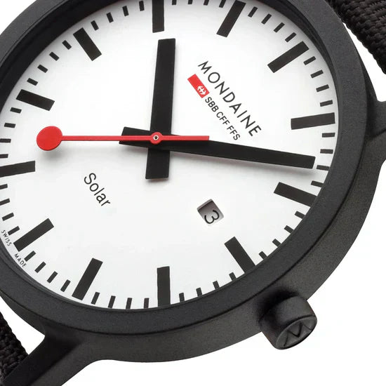 Mondaine Essence Solar Black 41mm Watch - MS1.41910.LB