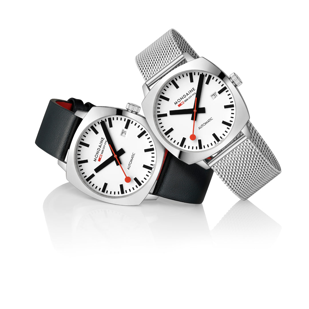 Mondaine Cushion Automatic Stainless Steel Watch - MSL.3961B.SM