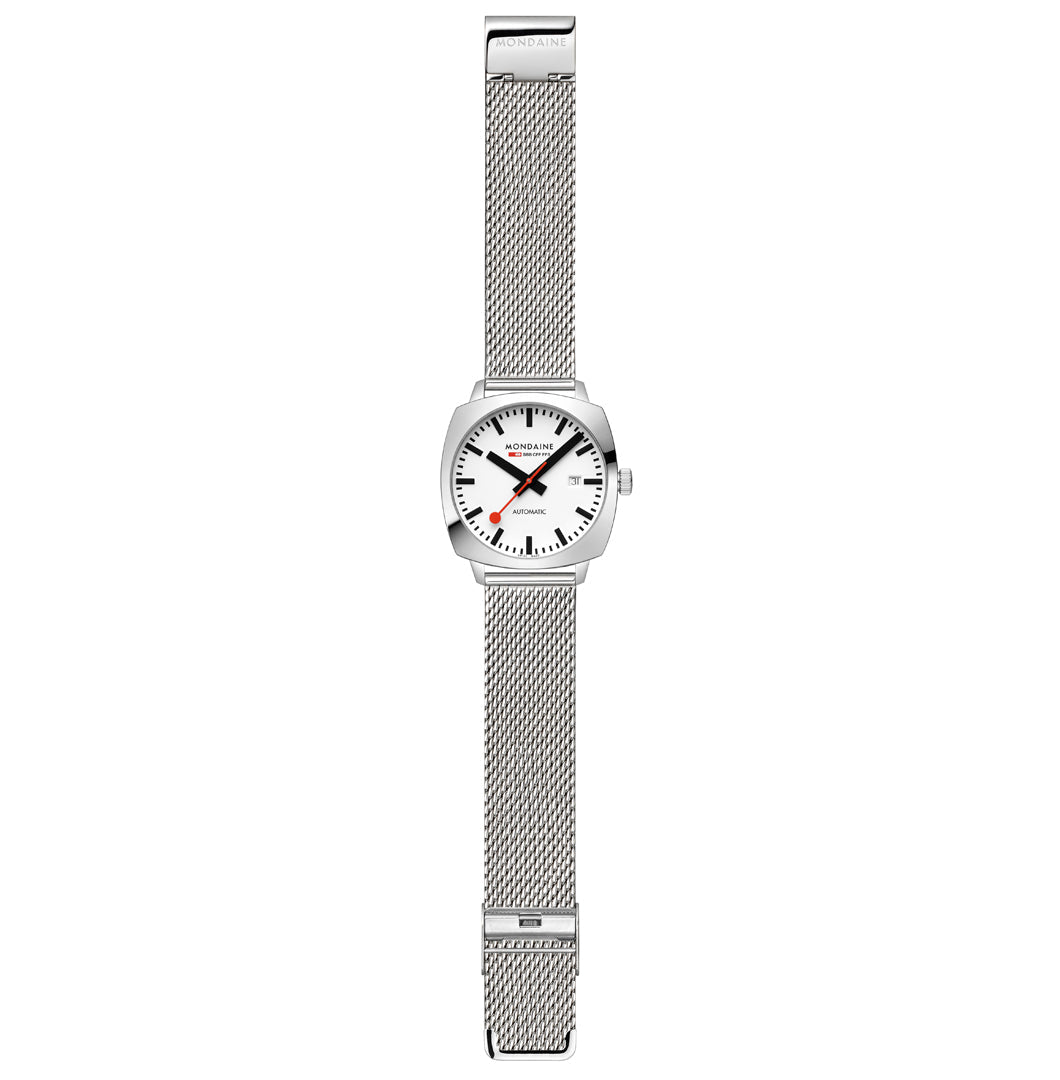 Mondaine Cushion Automatic Stainless Steel Watch - MSL.3961B.SM