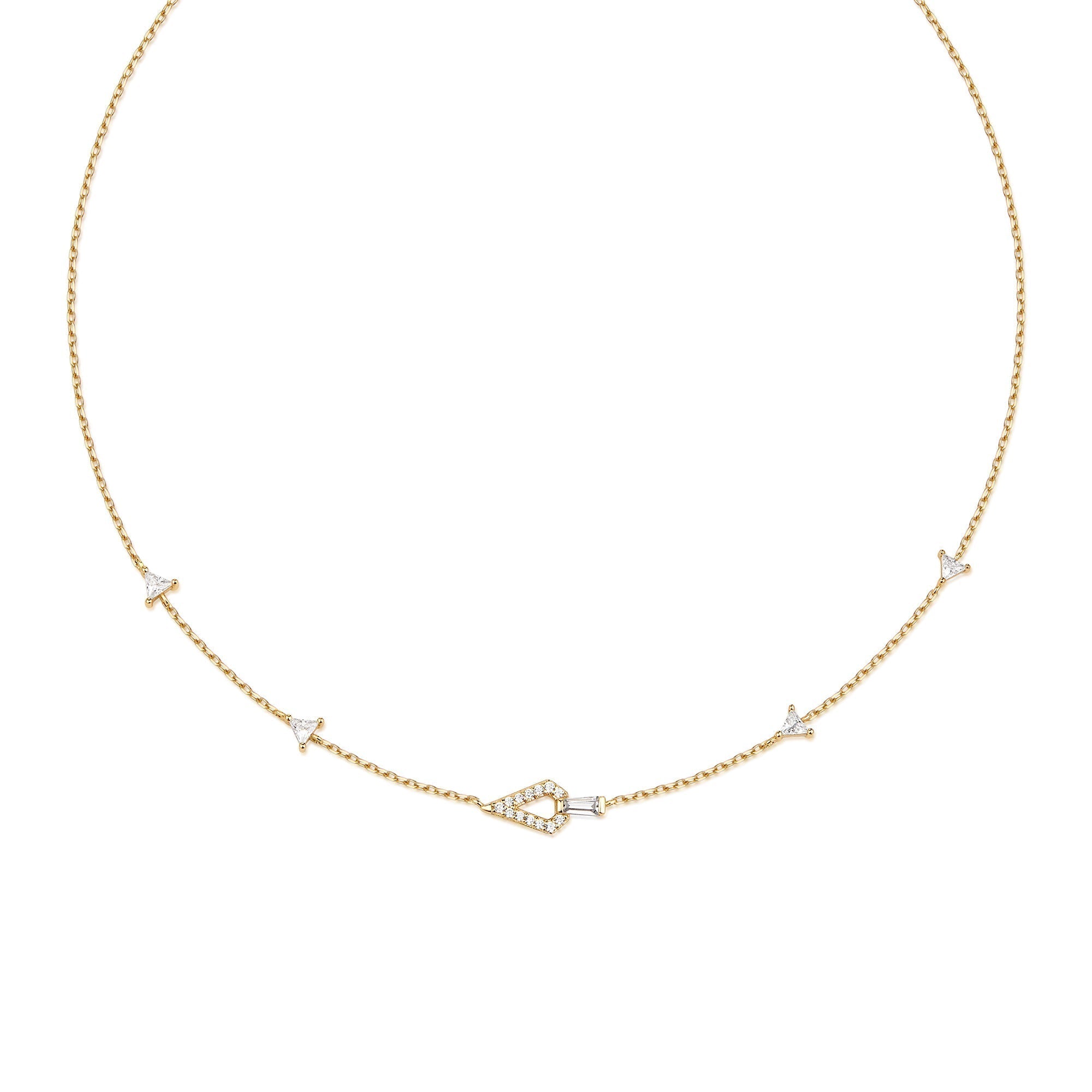 Ania Haie Gold Geometric Satellite Necklace