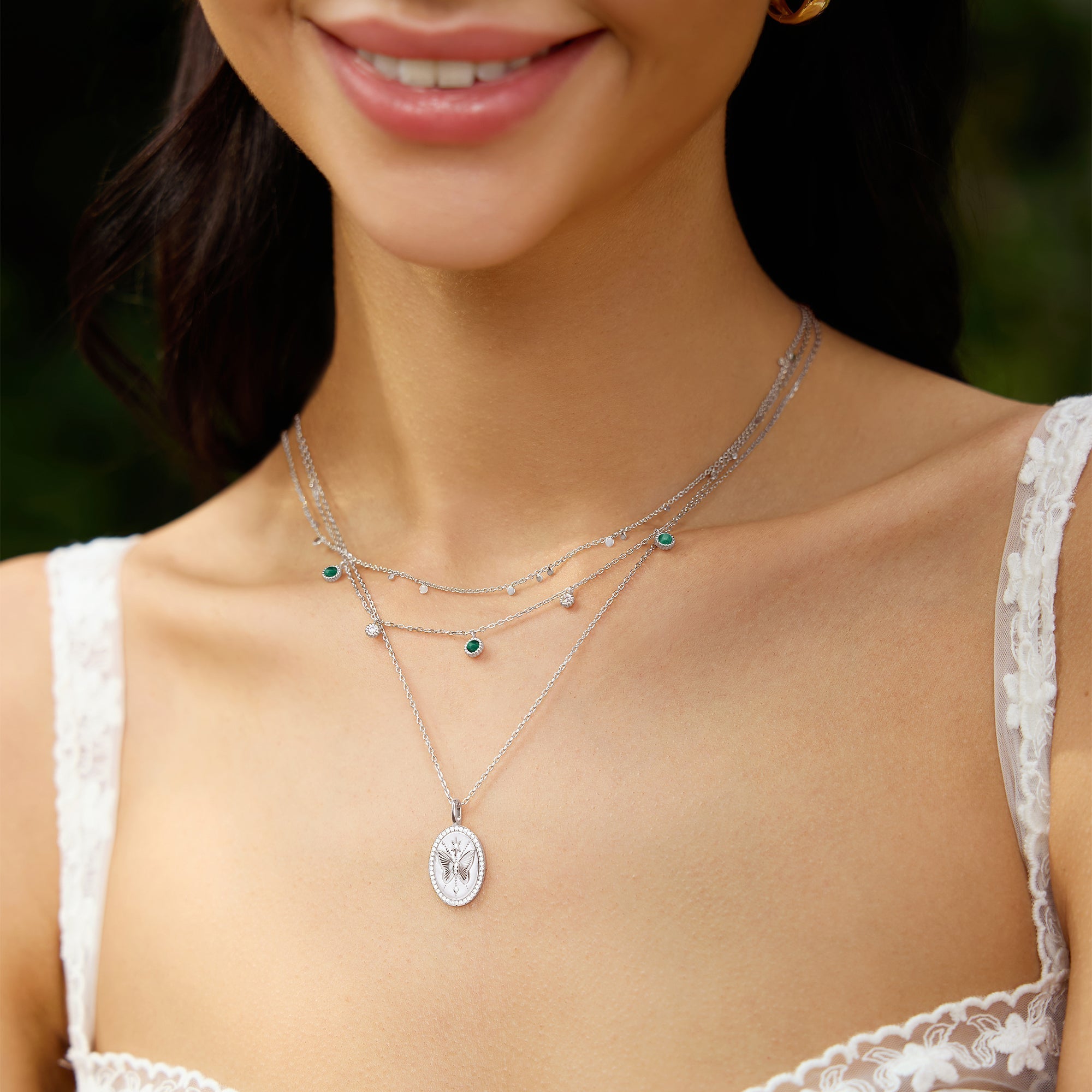 Ania Haie Silver Butterfly Pendant Necklace