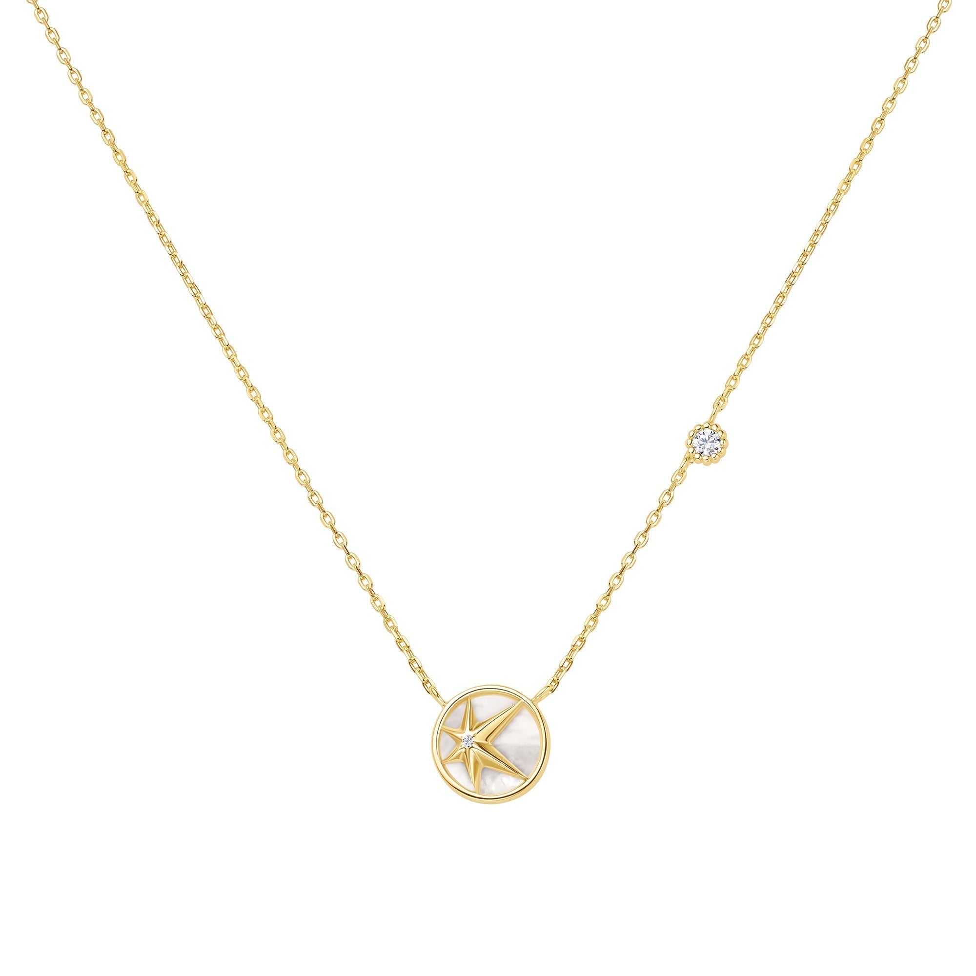 Ania Haie Gold Starry Mother of Pearl Necklace