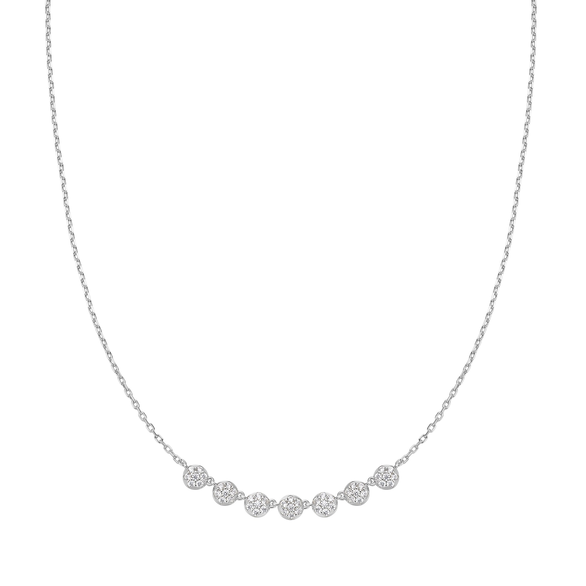 Ania Haie Silver Pave Multi Beaded Chain Necklace