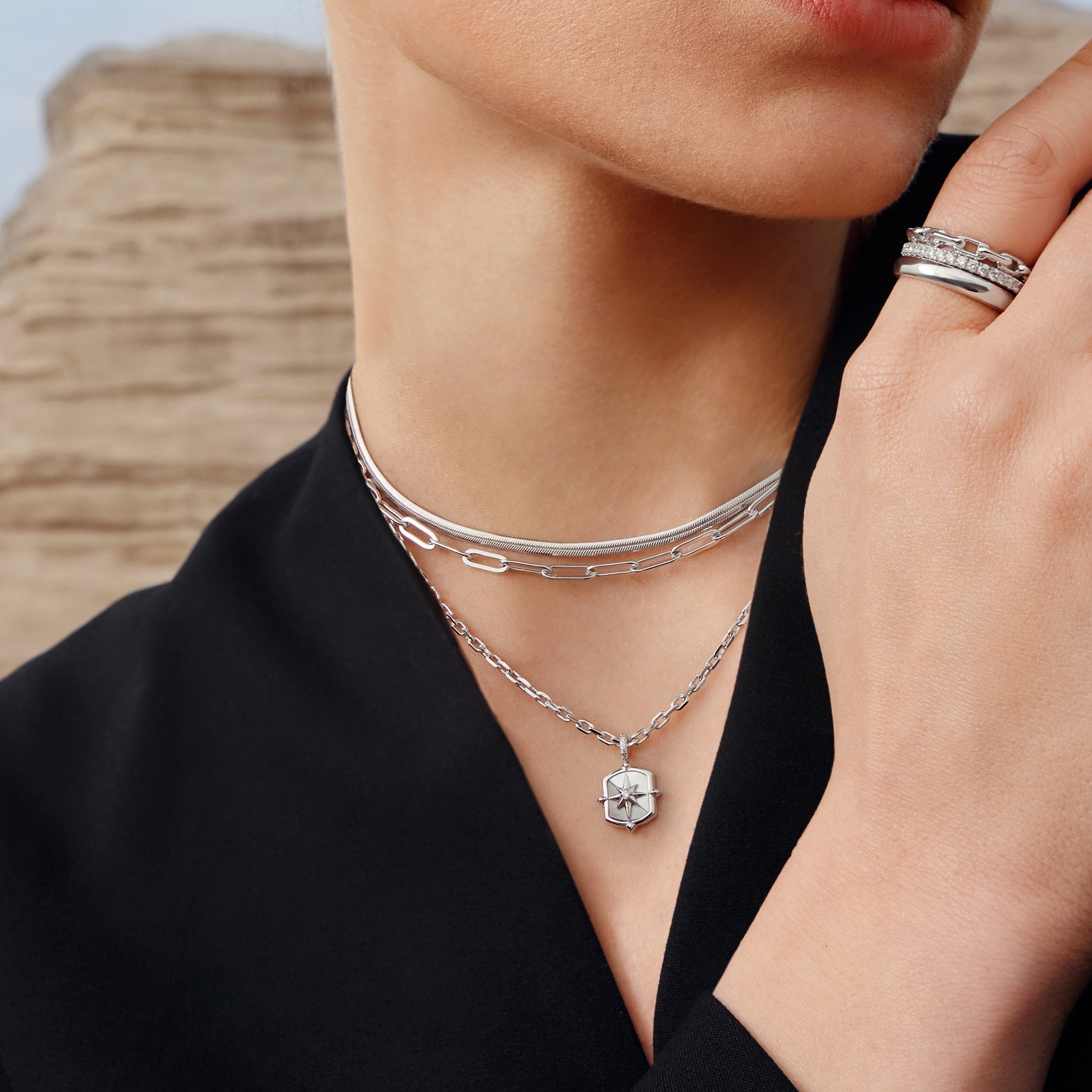 Ania Haie Silver Paper Clip Chain Necklace