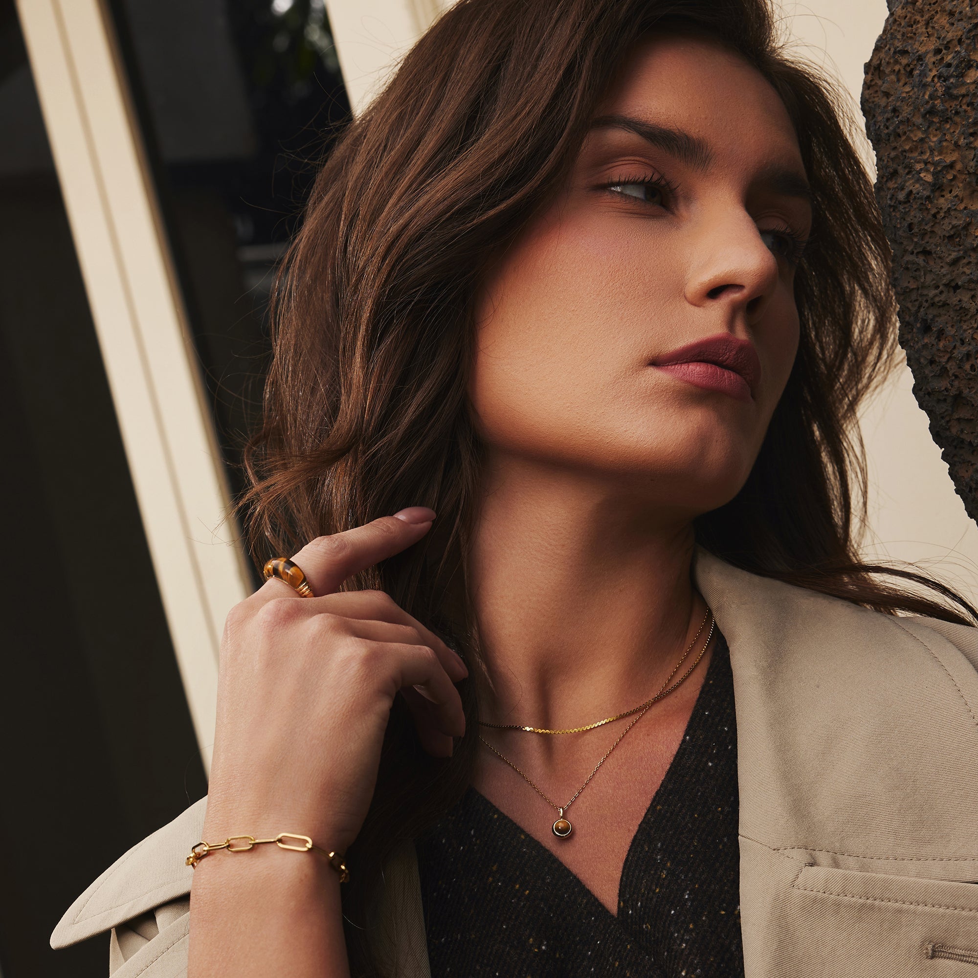 Ania Haie Gold Flat S Link Chain Necklace