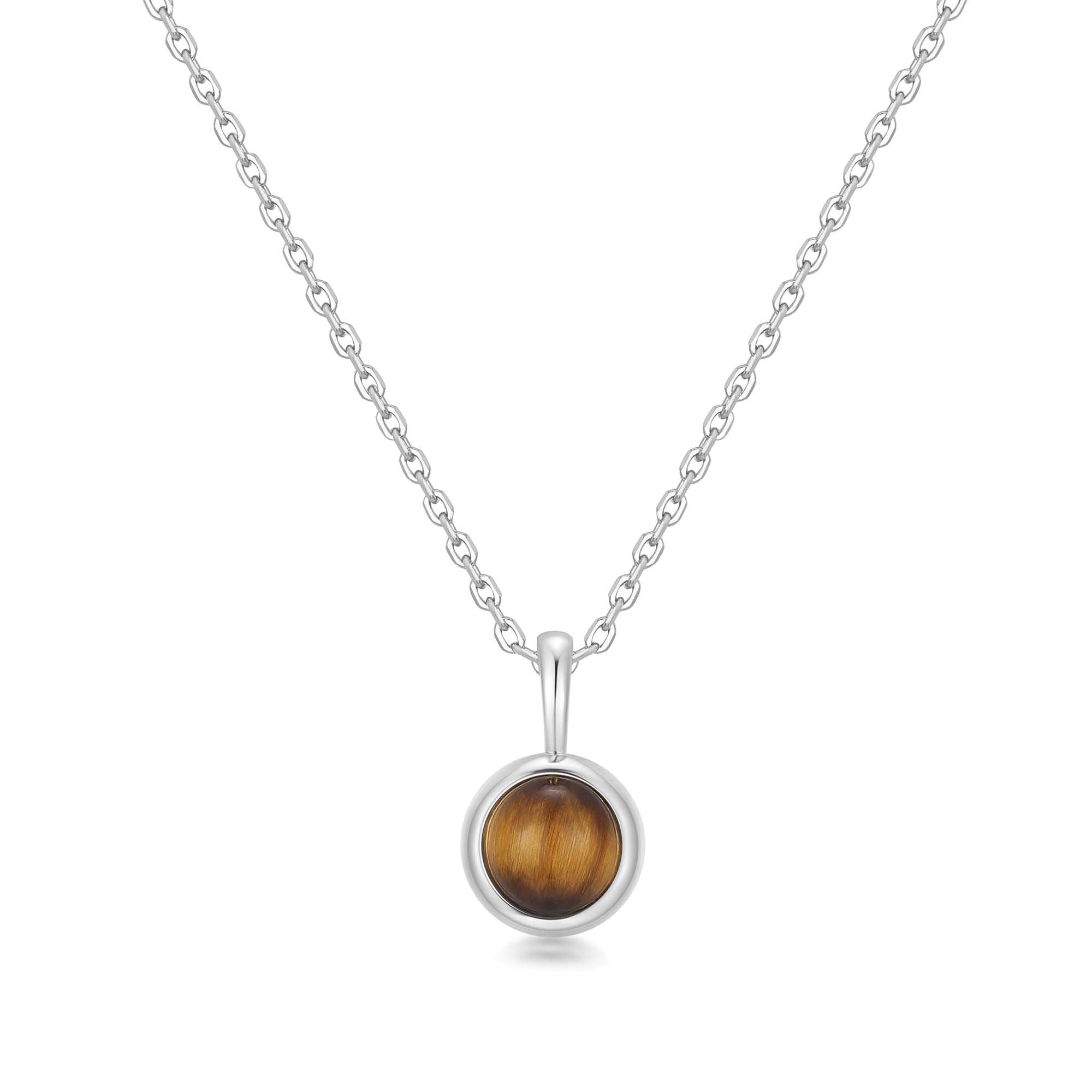 Ania Haie Silver Tiger Eye Pendant Necklace