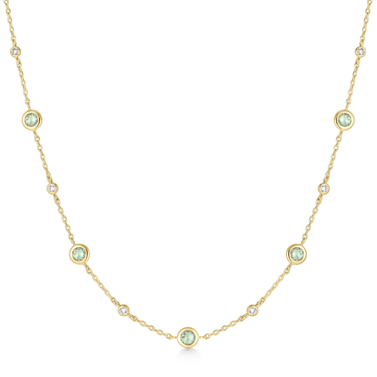 Ania Haie Gold Mint Green Station Necklace
