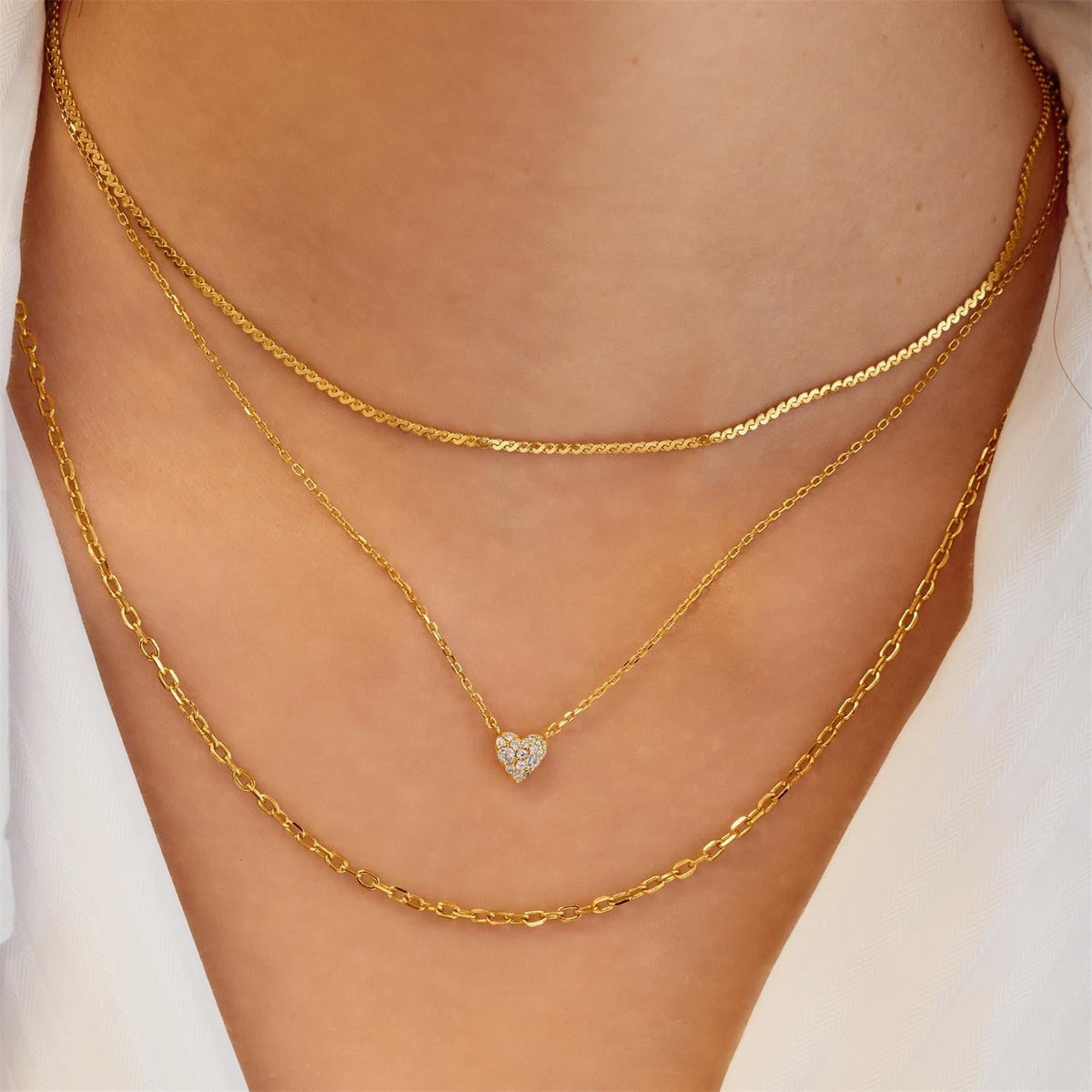 Ania Haie Gold Pave Heart Necklace