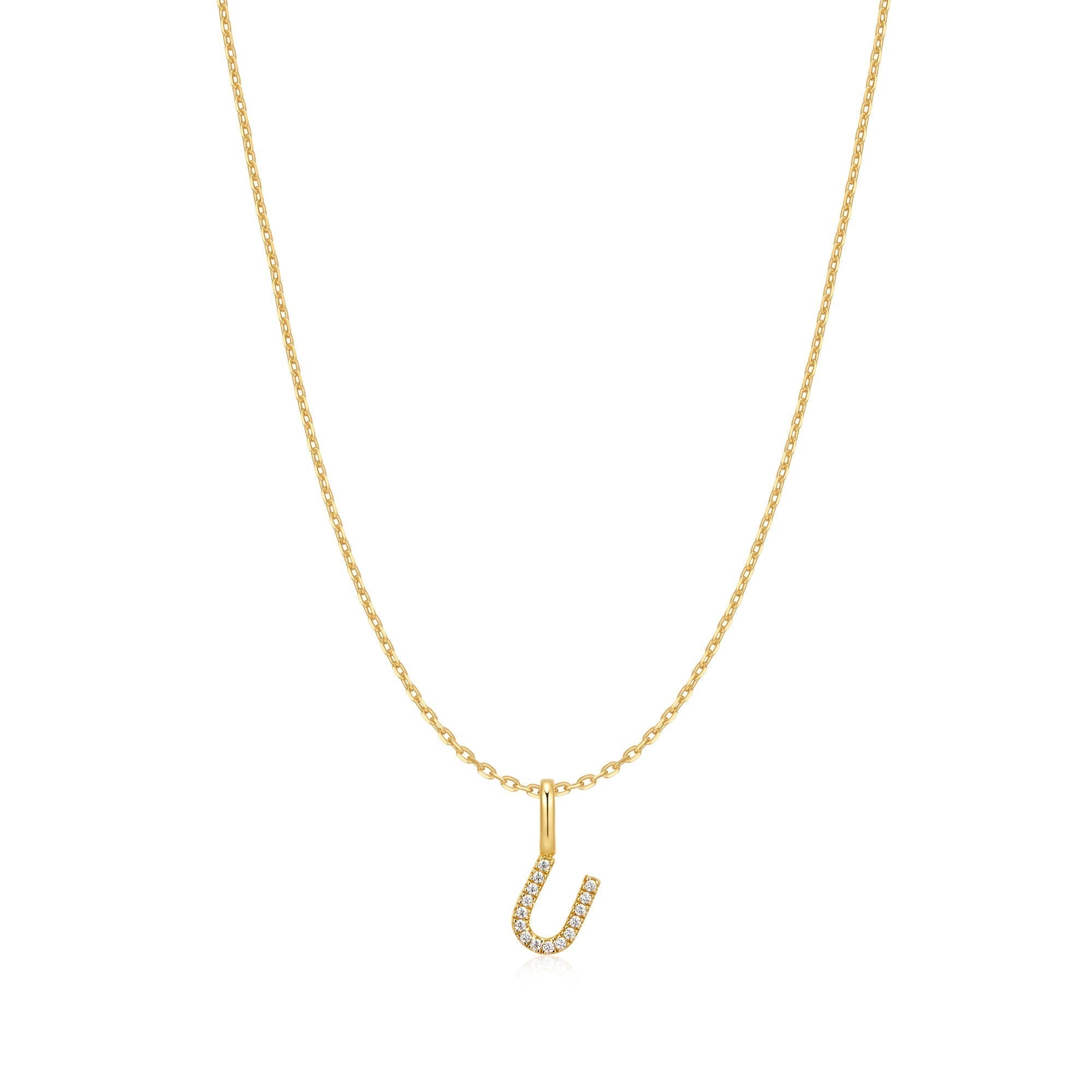 Ania Haie Gold Letter U Initial Necklace