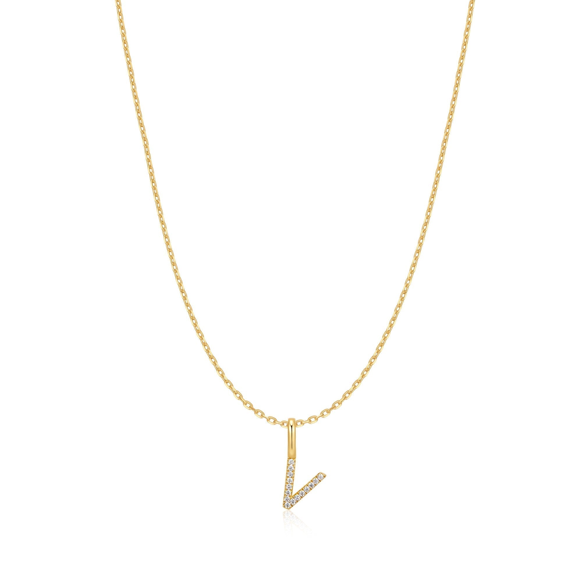 Ania Haie Gold Letter V Initial Necklace