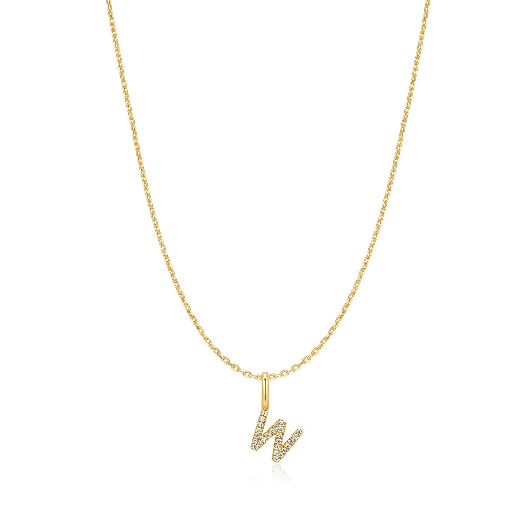 Ania Haie Gold Letter W Initial Necklace