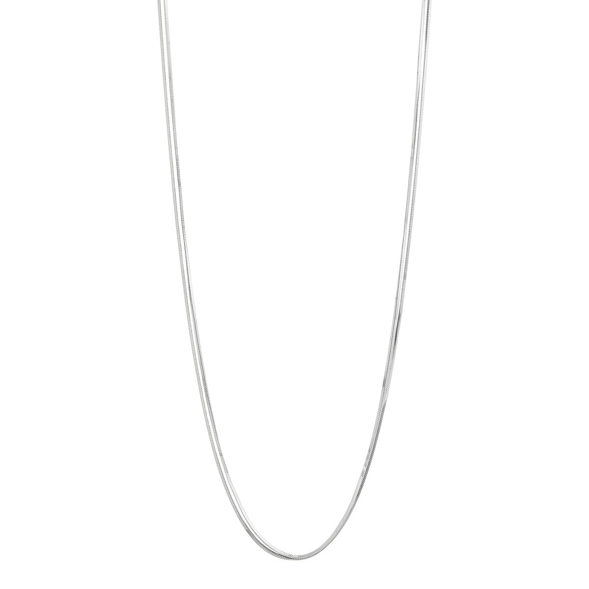NAJO Mirage Silver Layered Chain Necklace (45cm+ext)