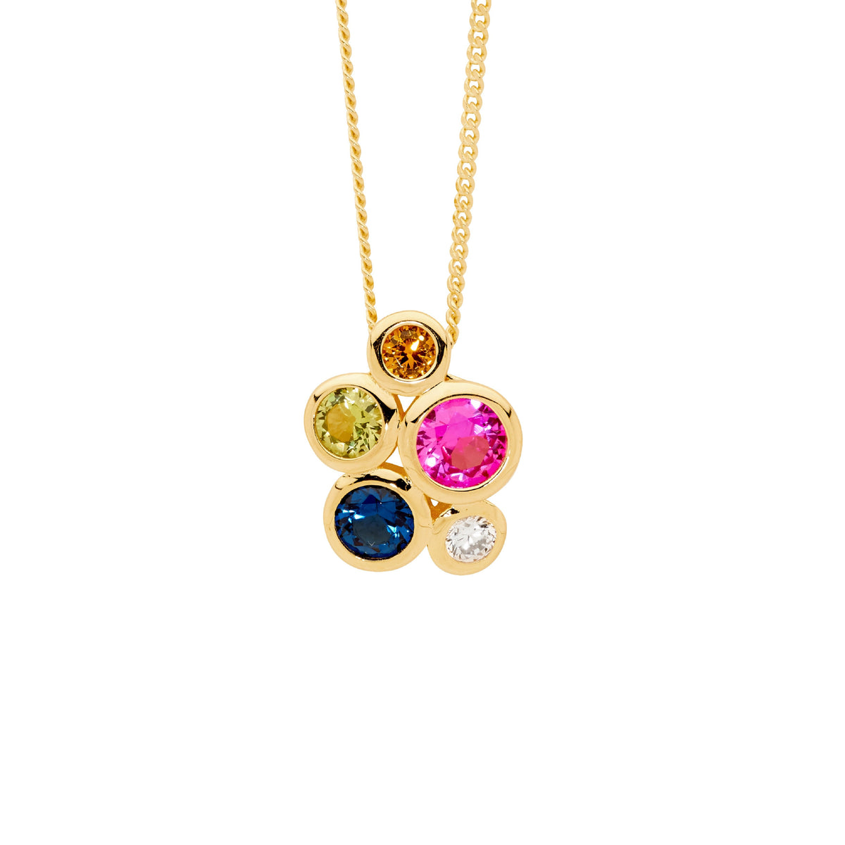Gold Plated Sterling Silver Cubic Zirconia Pendant