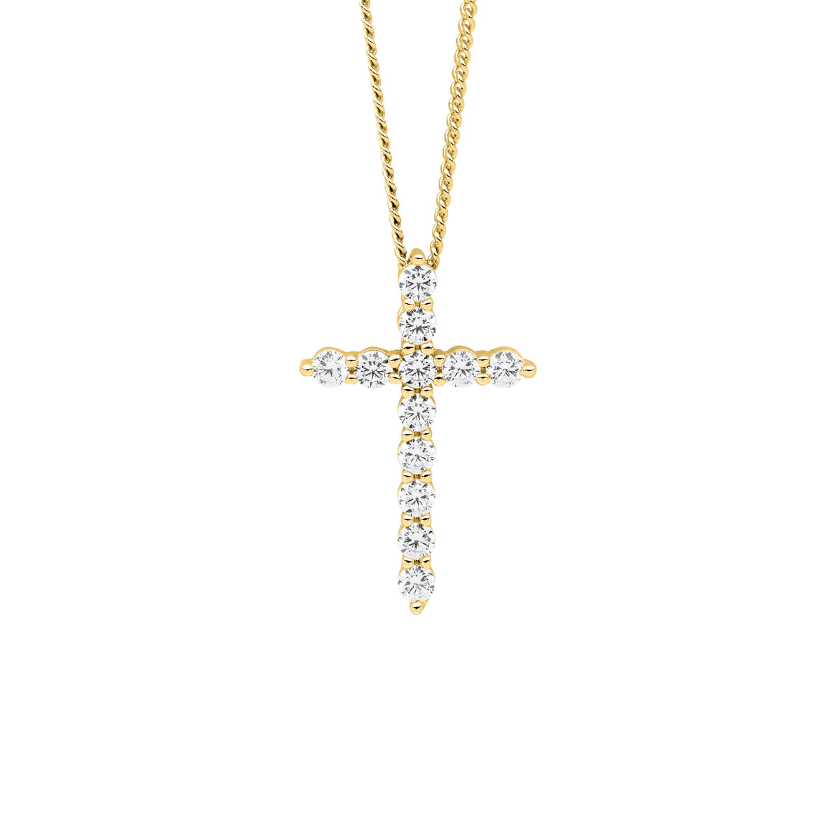 Gold Plated Sterling Silver Cubic Zirconia Pendant