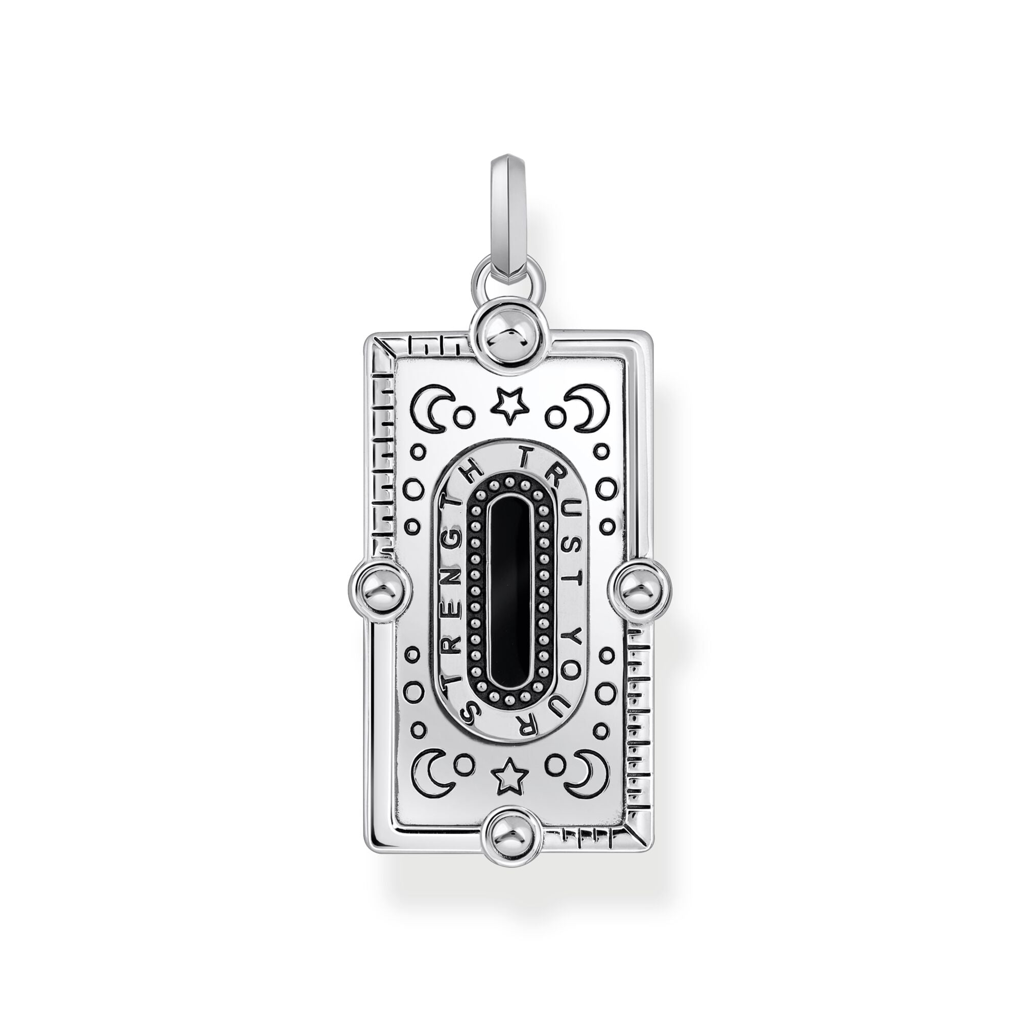 THOMAS SABO Cosmic Pendant with A Snake, Black Cold Enamel and Various Stones