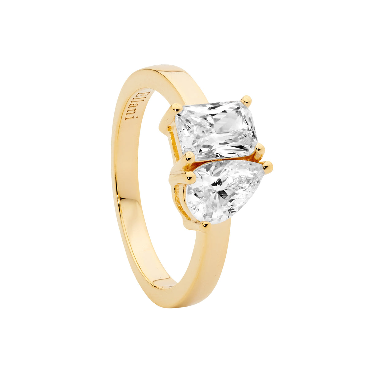 Gold Plated Sterling Silver Cubic Zirconia Ring
