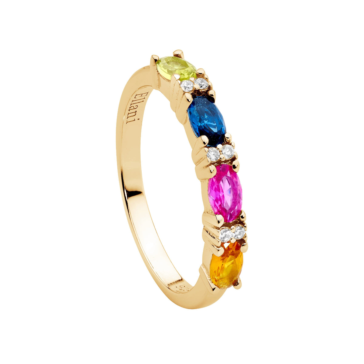 Gold Plated Sterling Silver Cubic Zirconia Ring