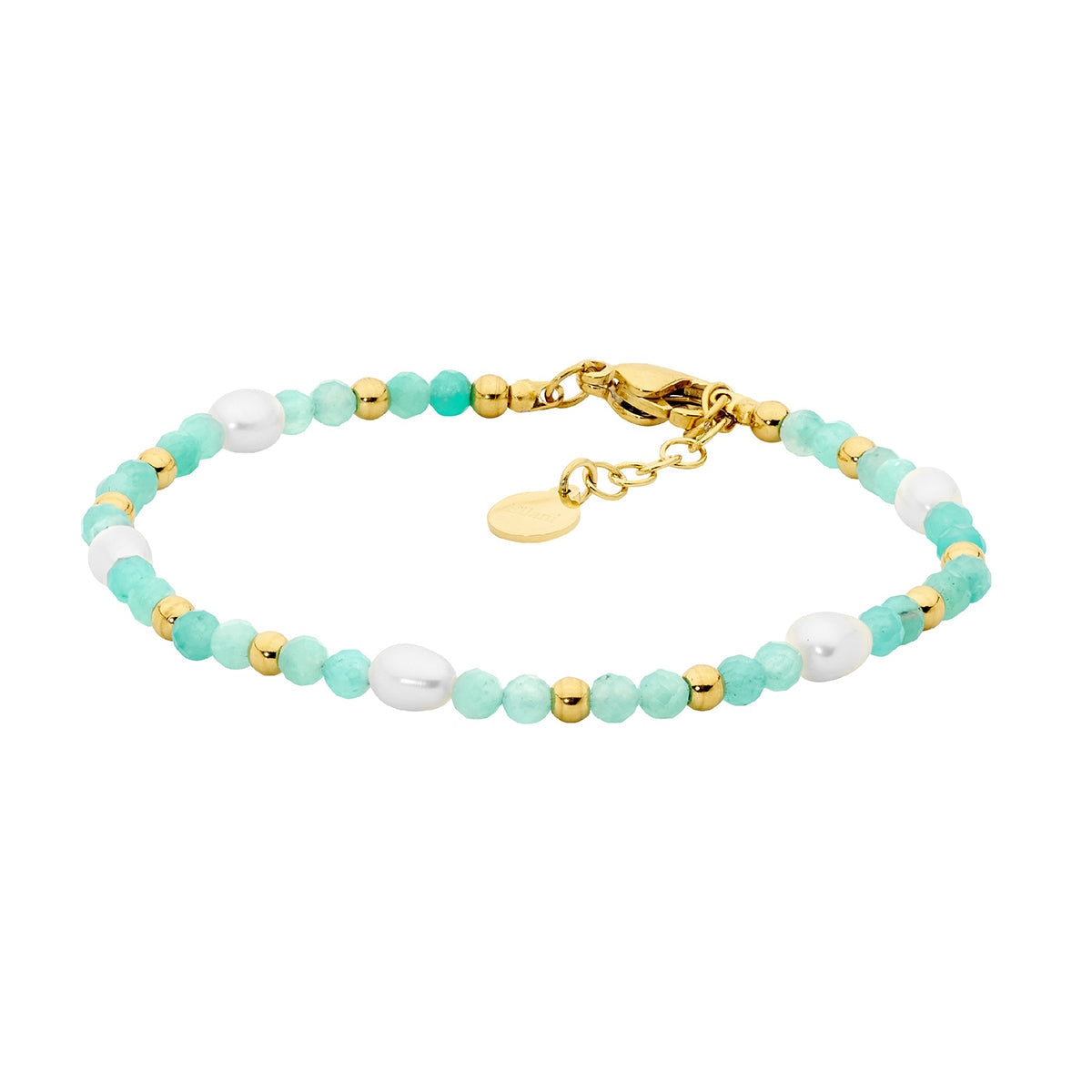 Gold Plated Stainless Steel Pearl Bracelet