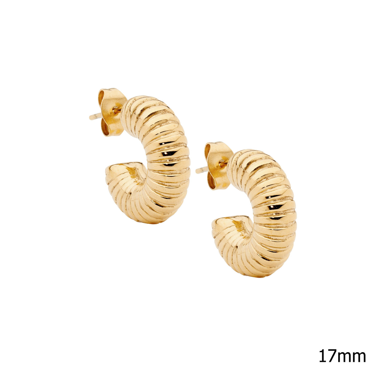 Gold Plated Stainless Steel Hoop Earrings