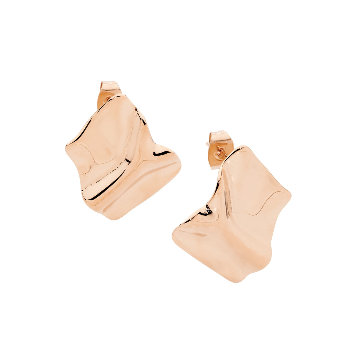 Rose Gold Plated Stainless Steel Stud Earrings