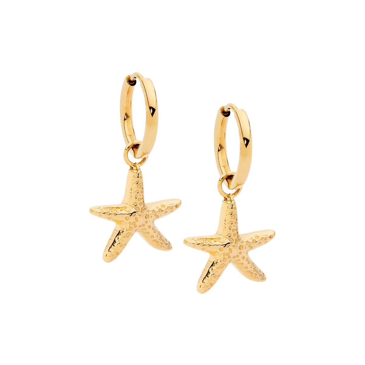 Gold Plated Stainless Steel Hoop Earrings