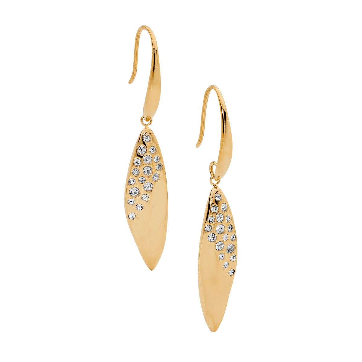Gold Plated Stainless Steel Drop Earrings