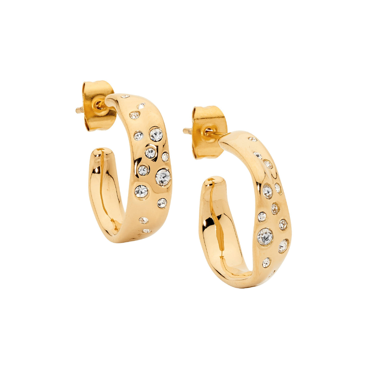 Gold Plated Stainless Steel Hoop Earrings
