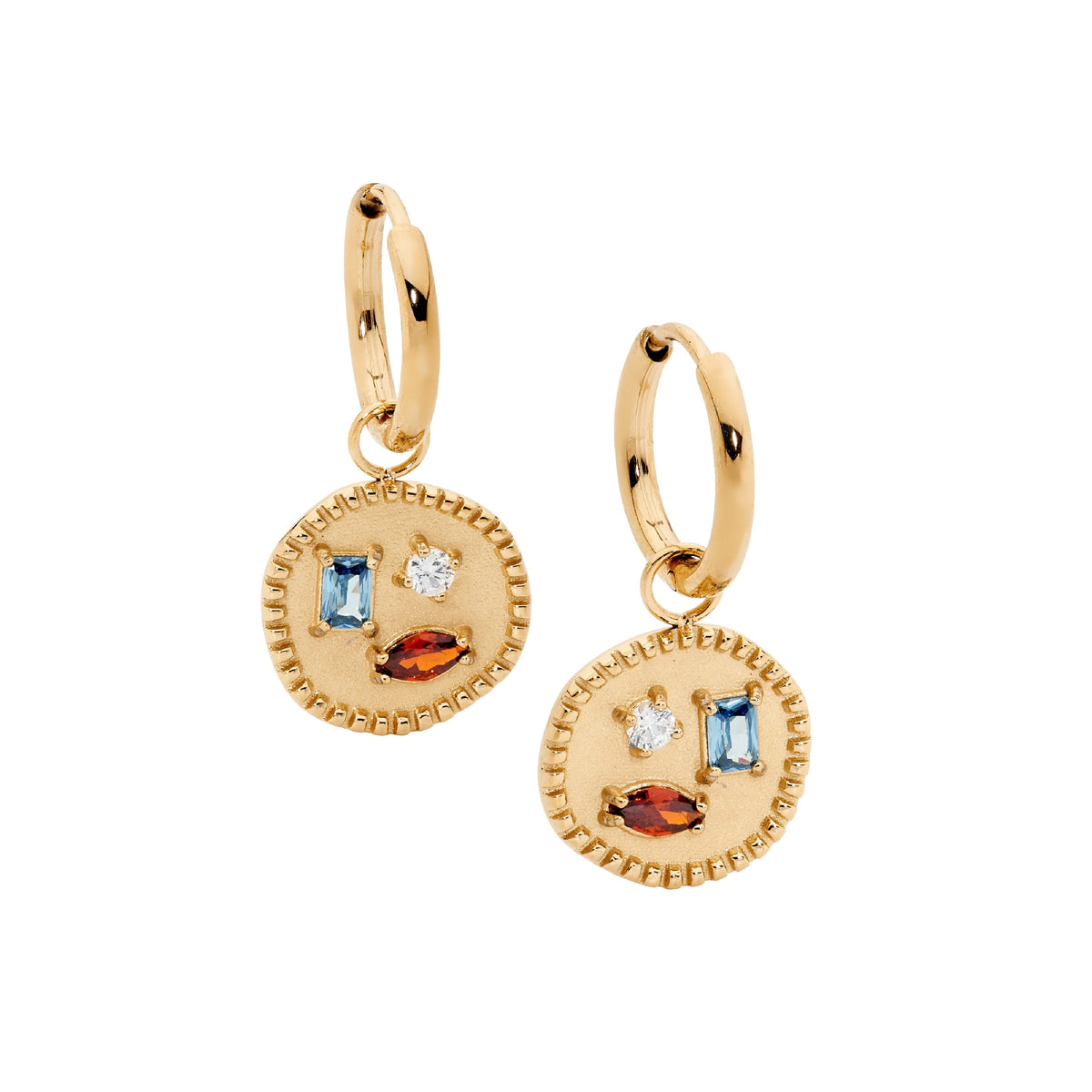 Gold Plated Stainless Steel Hoop Earrings