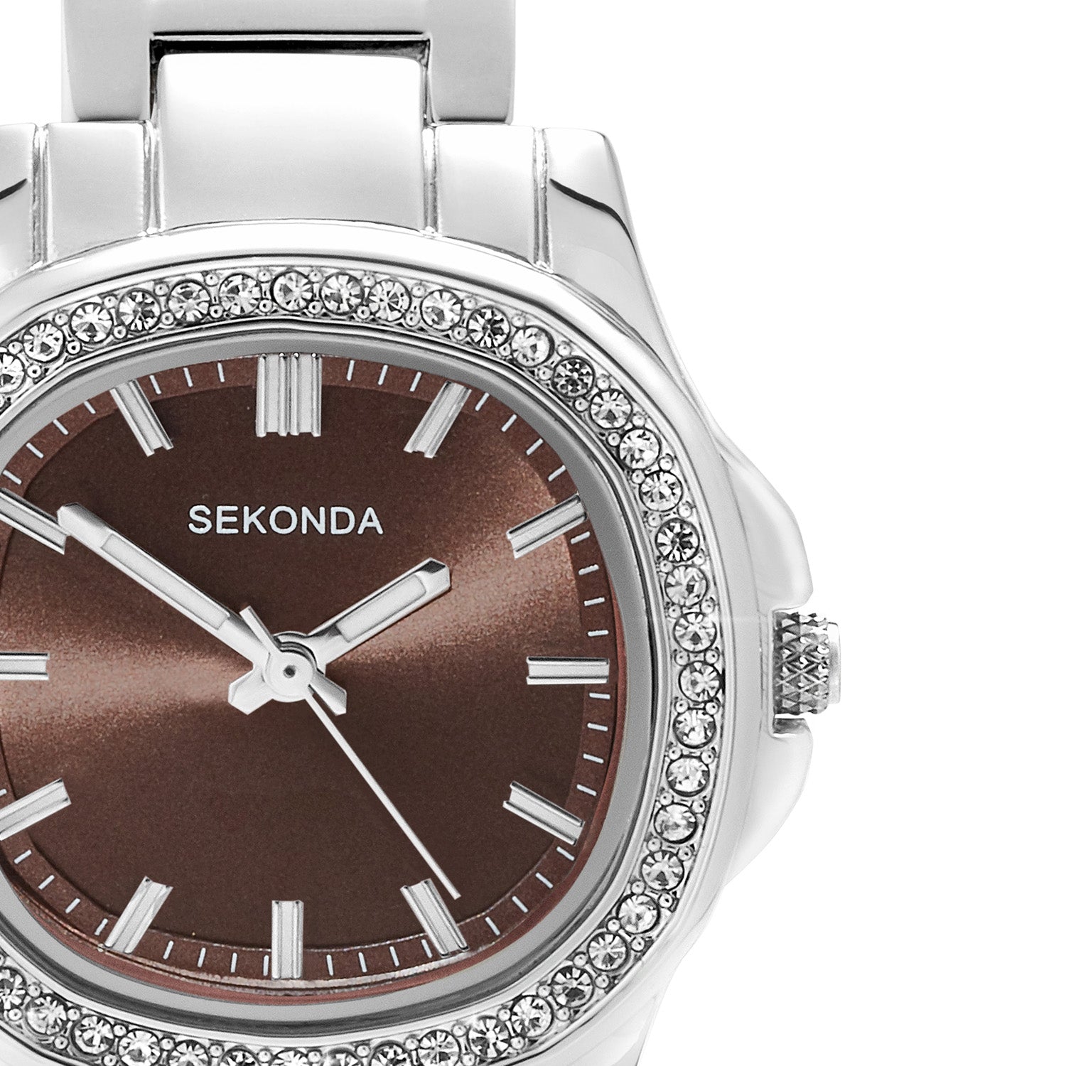 Sekonda Womens Octaire Mocha Dial Stainless Steel Bracelet 30mm Watch