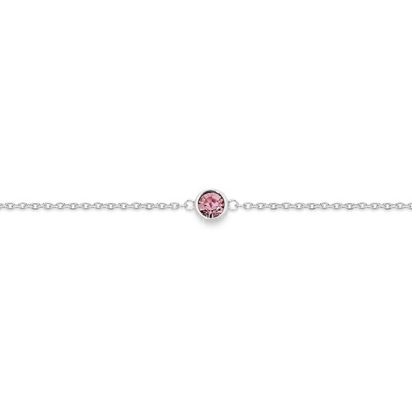 Silver JUNE Birthstone Bracelet