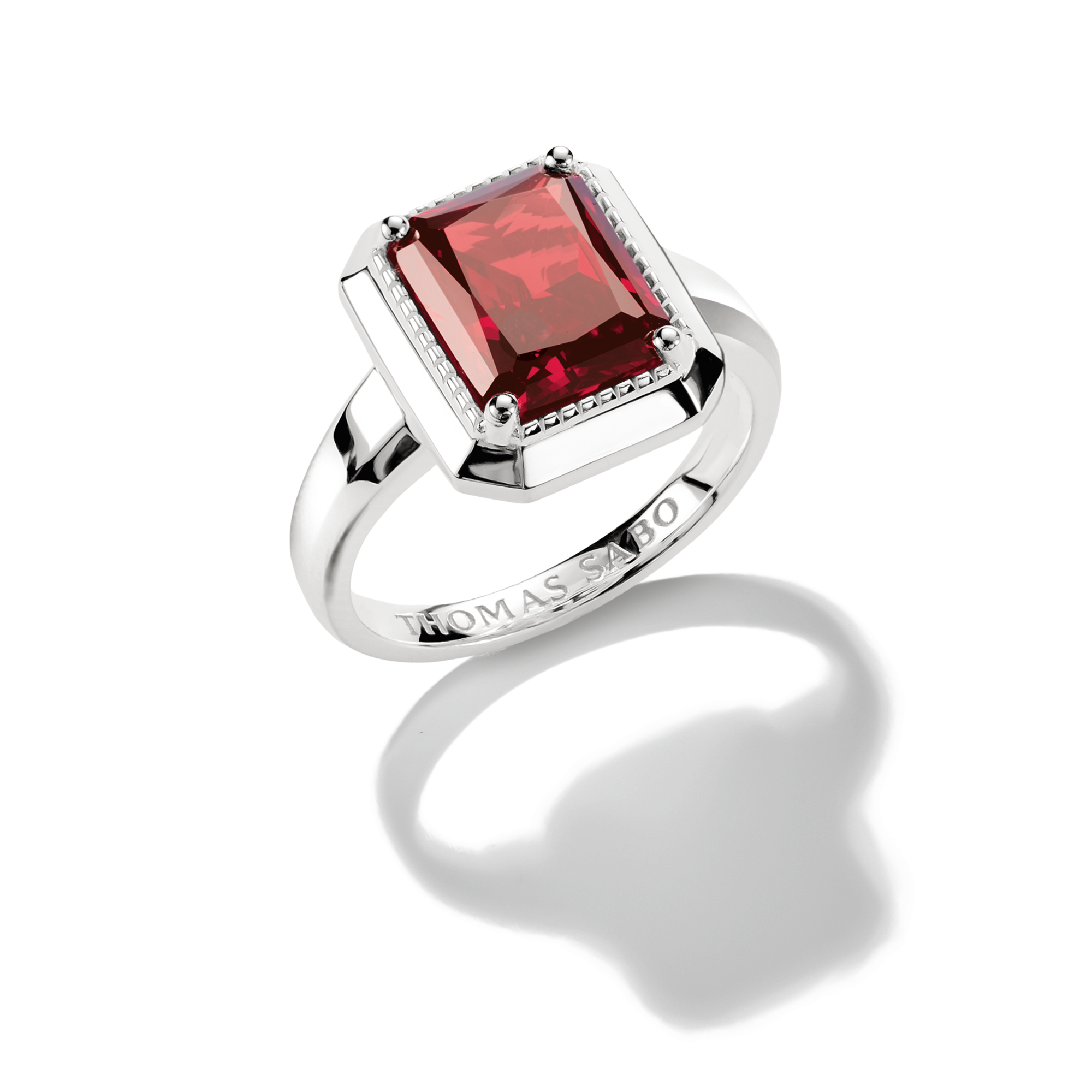 THOMAS SABO Ring with Red Zirconia Stone