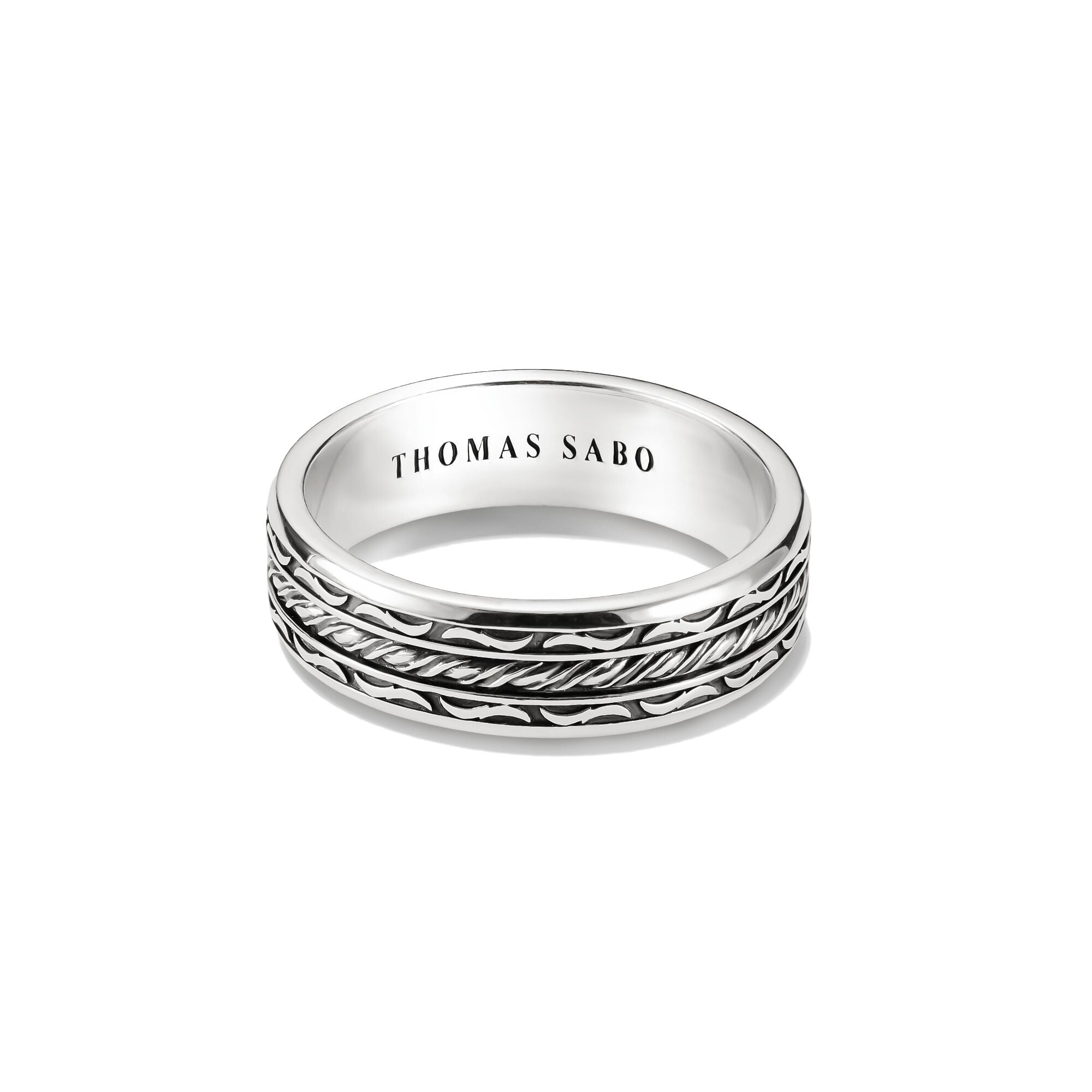 THOMAS SABO Band Ring with Twisted Center Bar