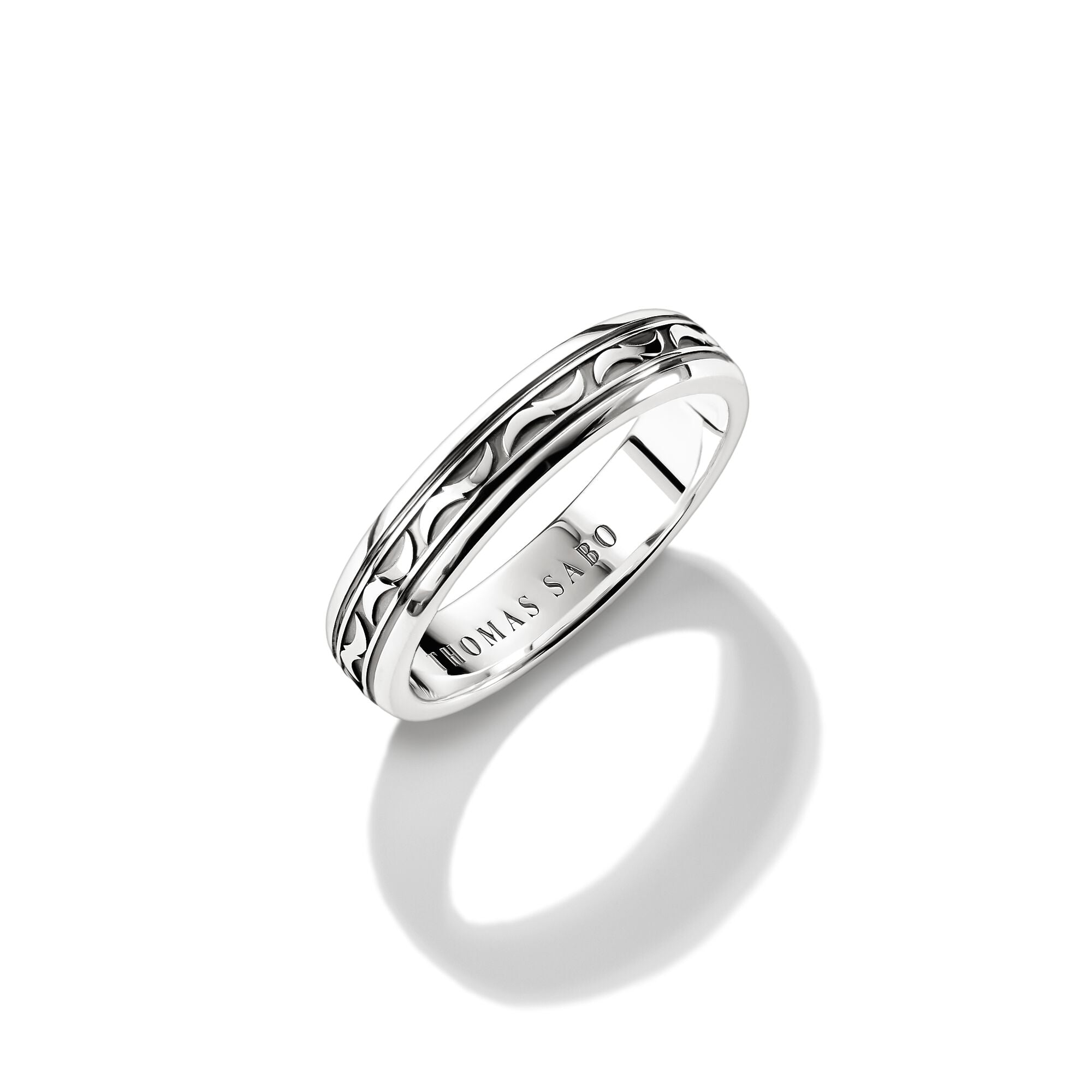 THOMAS SABO Band Ring with Engraved Pattern